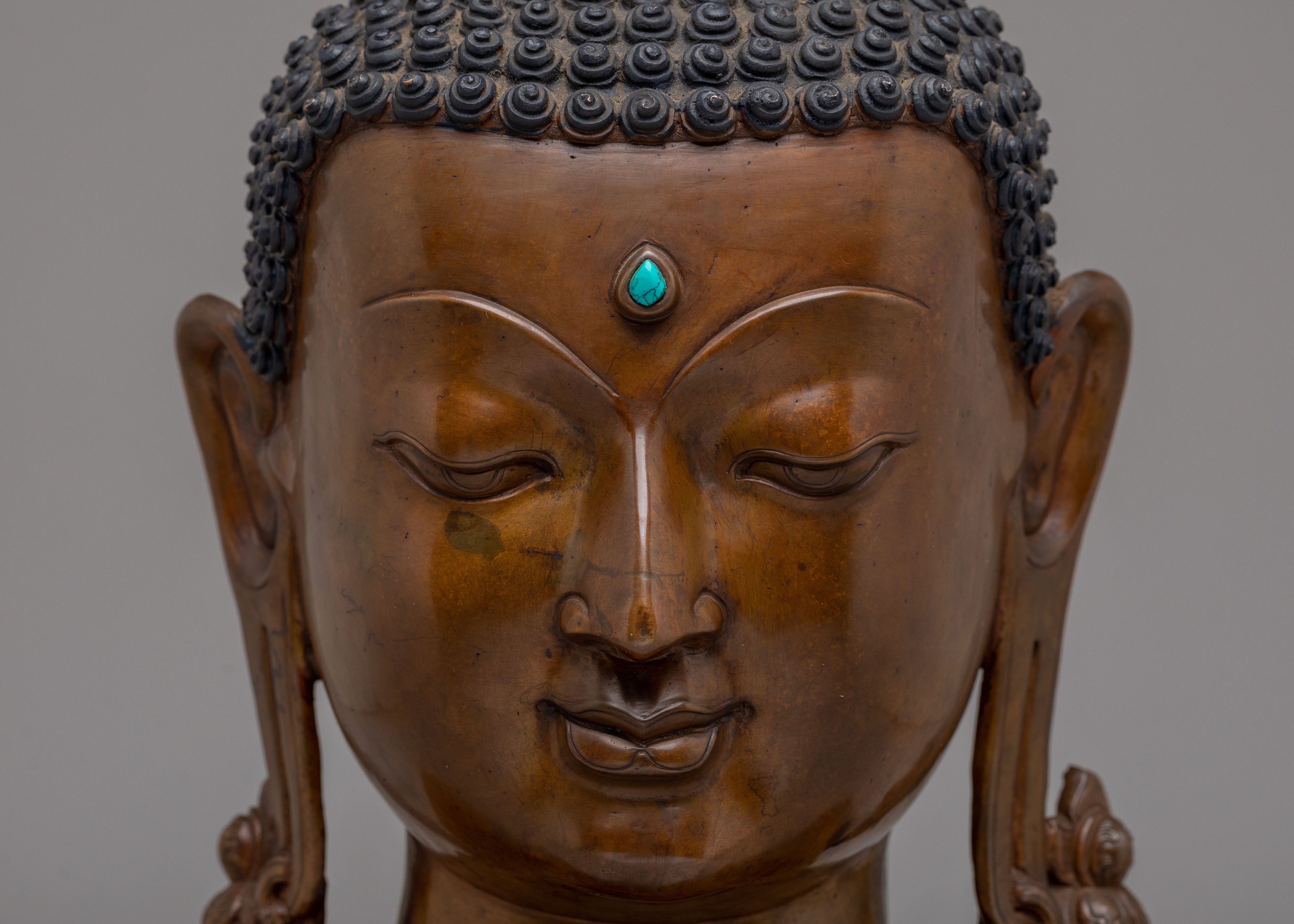 Himalayan Buddha Head Sculpture | Handcrafted Statue for Meditation
