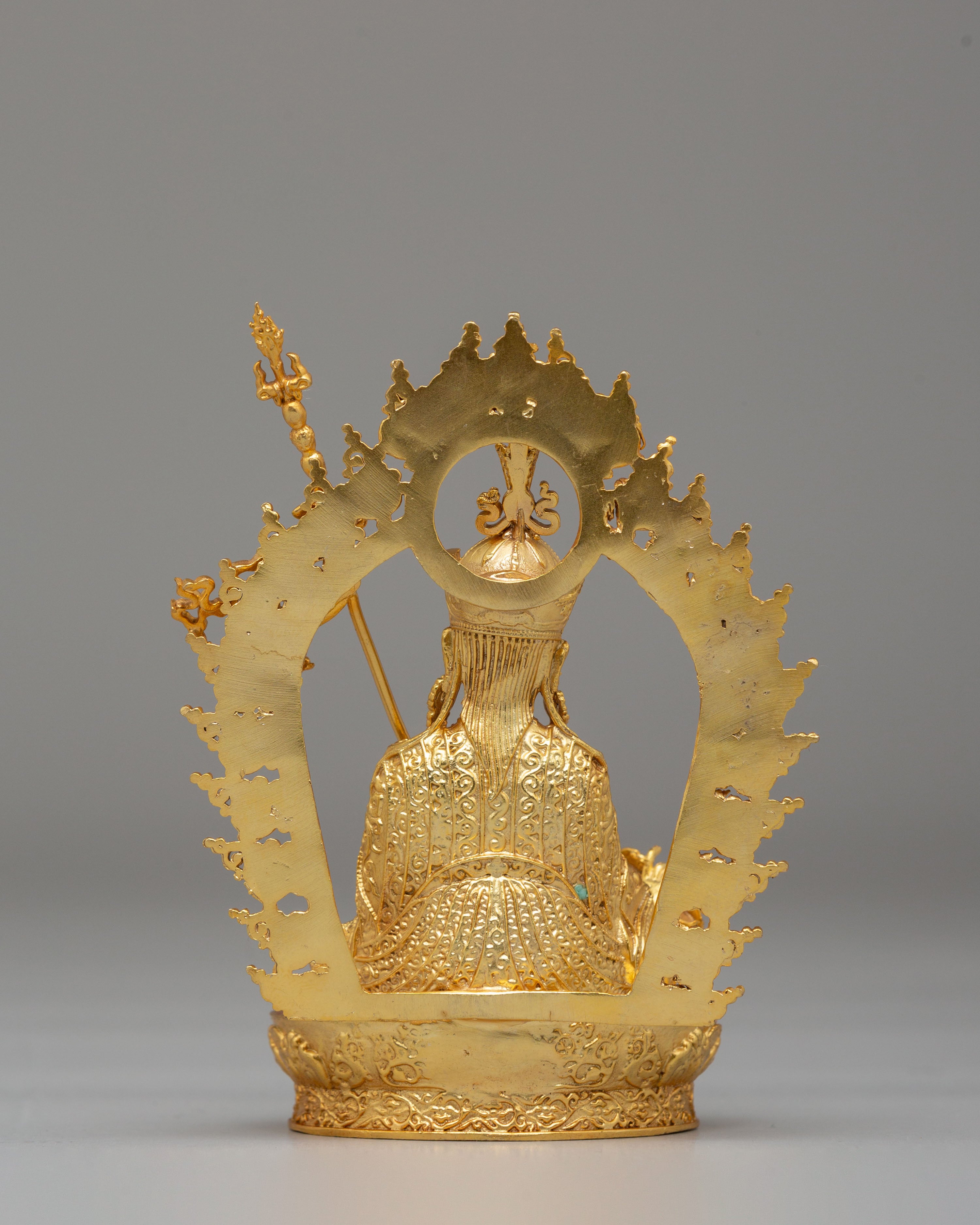 Padmasambhava Meditation Statue | Gold-plated copper statue