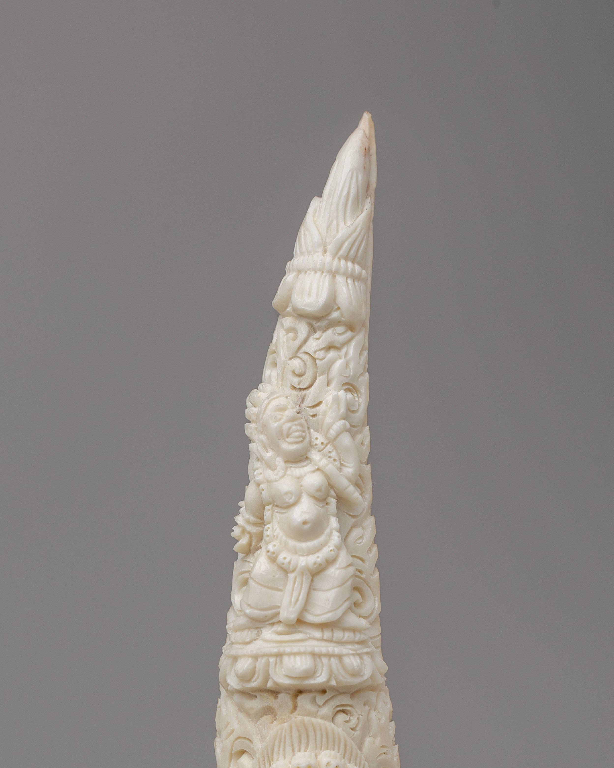 Sacred Mahakala Horn | Hand-Carved Tibetan Ritual Artifact