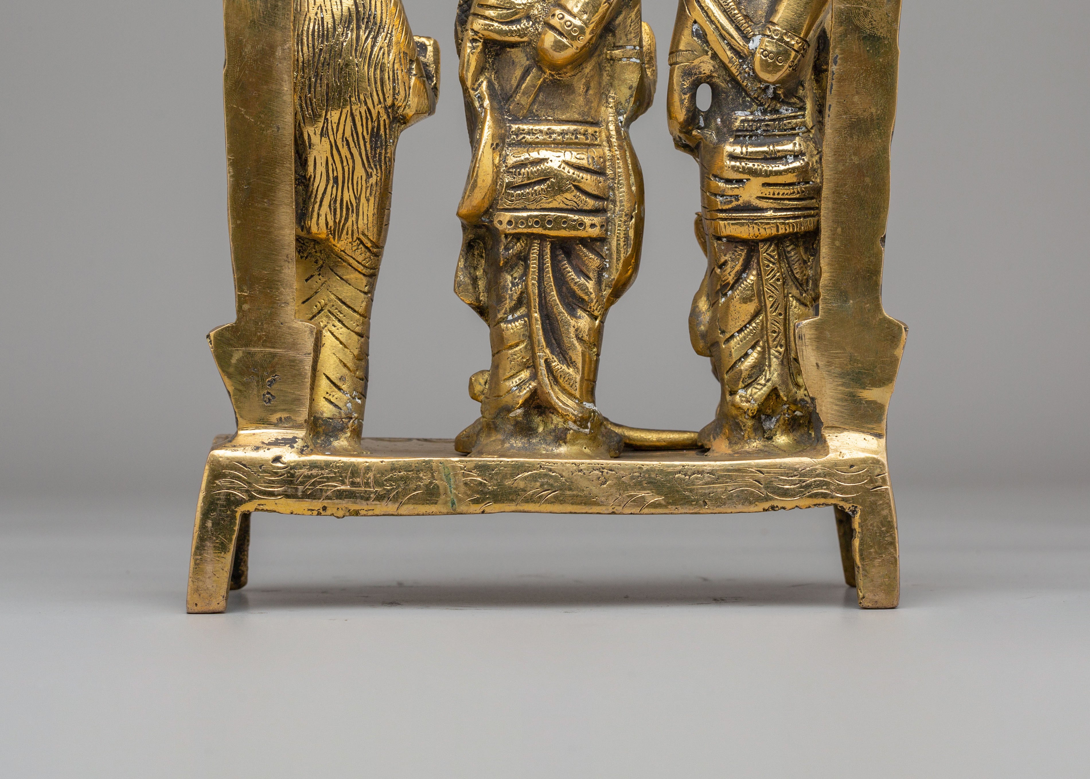 Handmade Divine Ram Darbar Sculpture | Brass Statue for Spiritual Home Decor