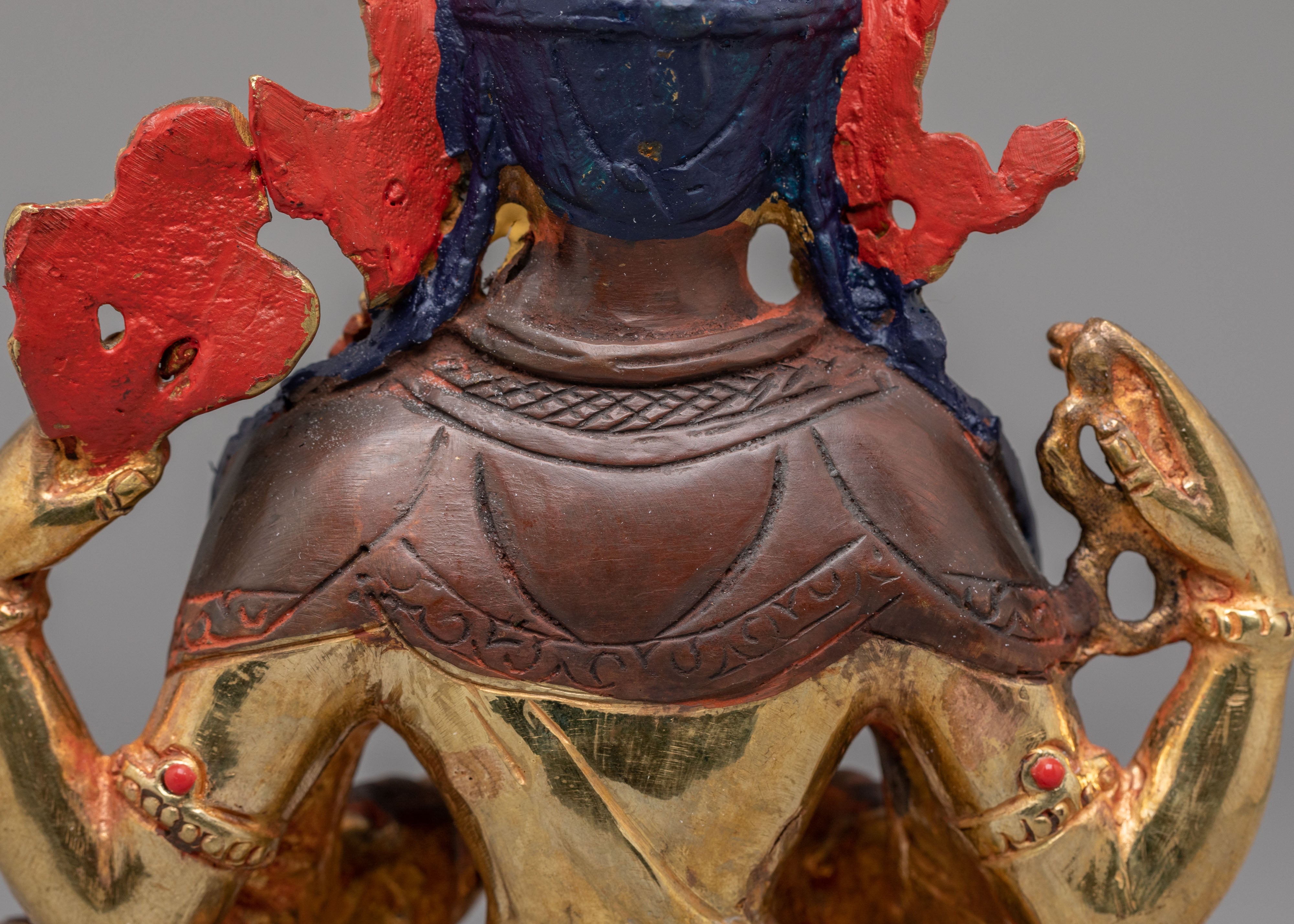Sacred Tibetan Chenrezig Sculpture | Spiritual Home Decor