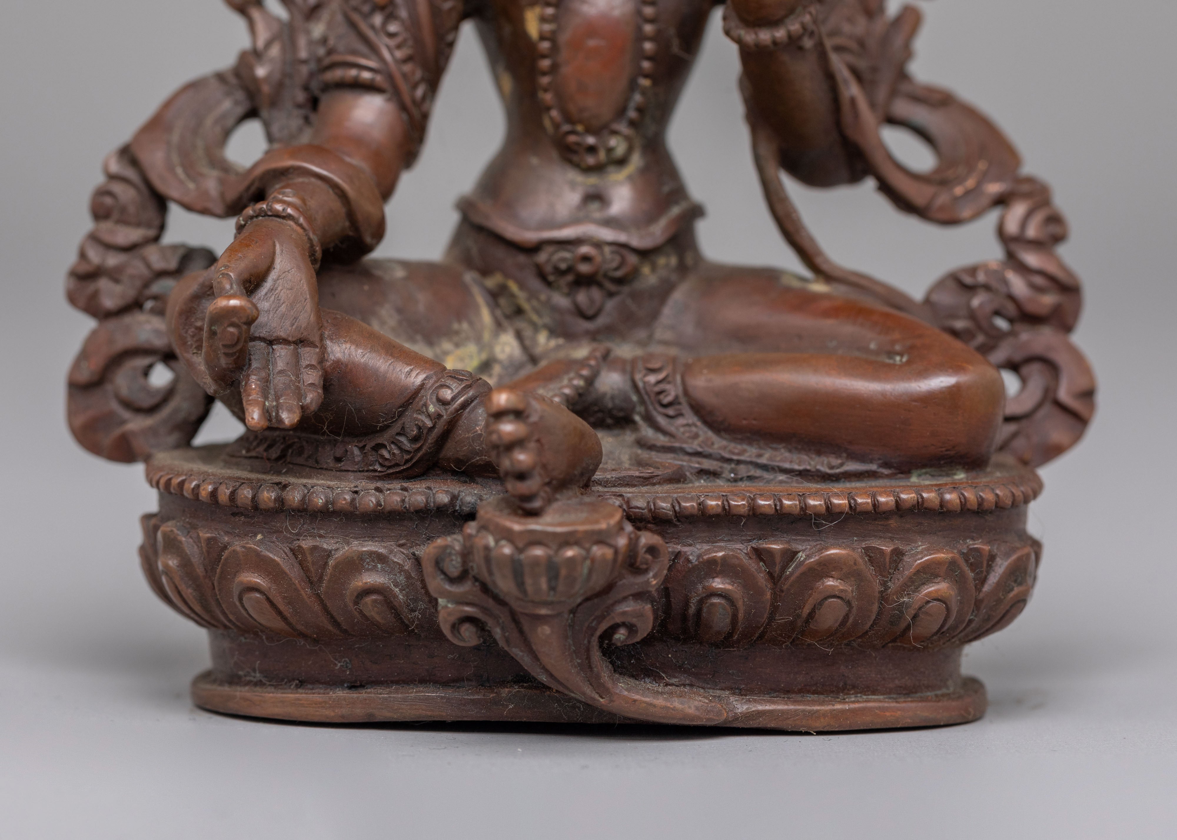 Sacred Green Tara Bodhisattva Statue | Tibetan Goddess of Compassion
