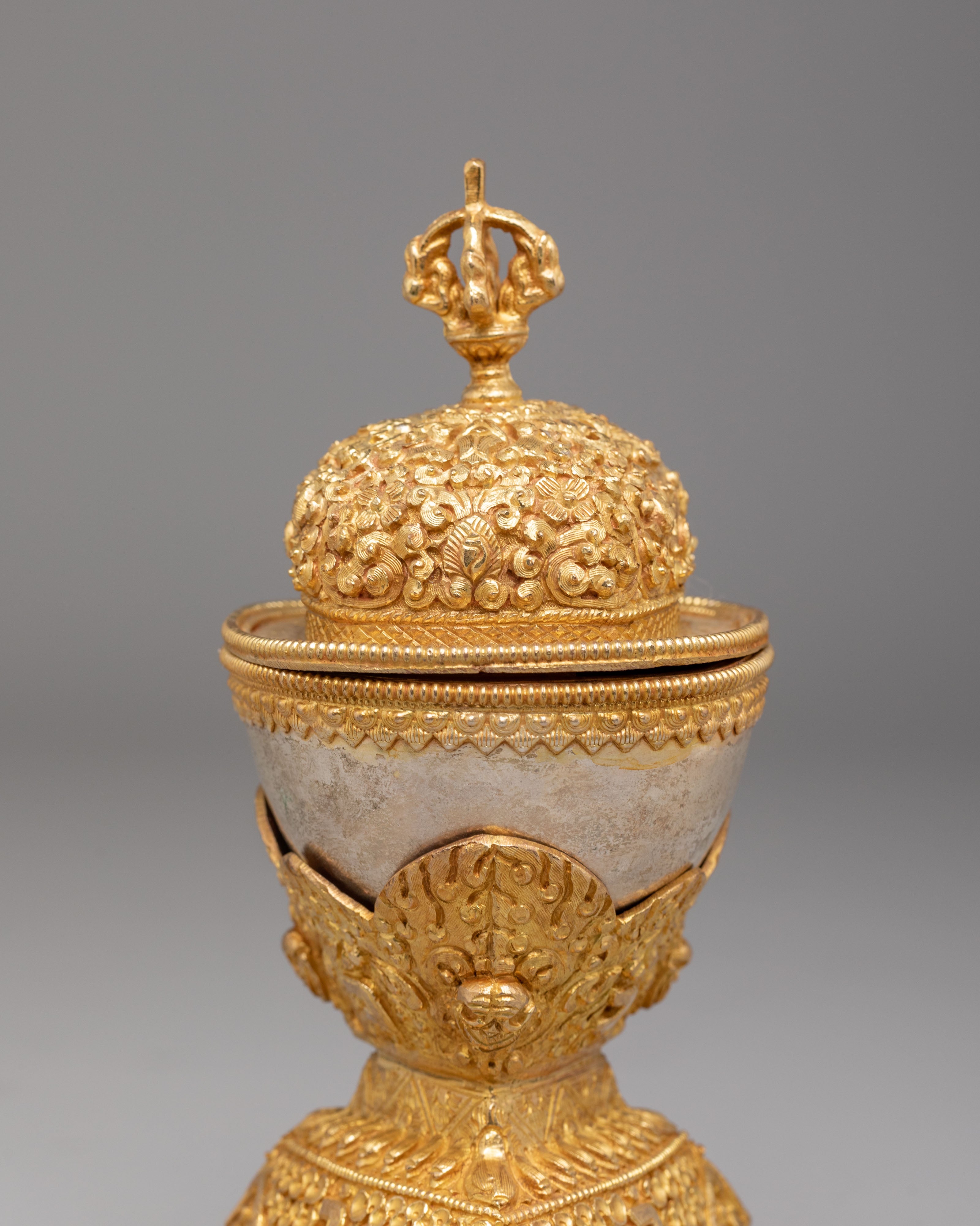Kapala Ritual Skull Cup Set | Handcrafted Buddhist Kapala