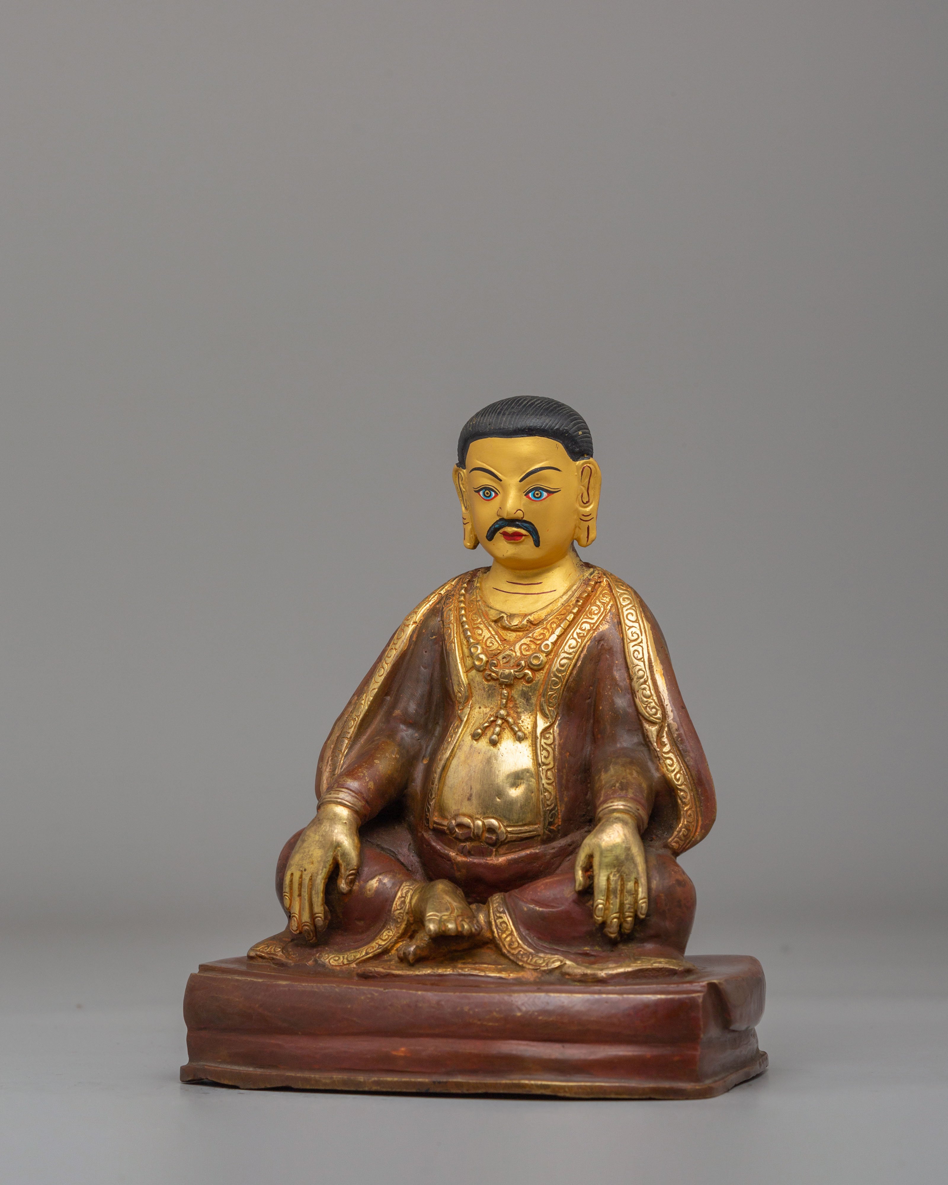 Traditional Buddhist Marpha Sculpture | 24K Gold Plated Copper Sculpture