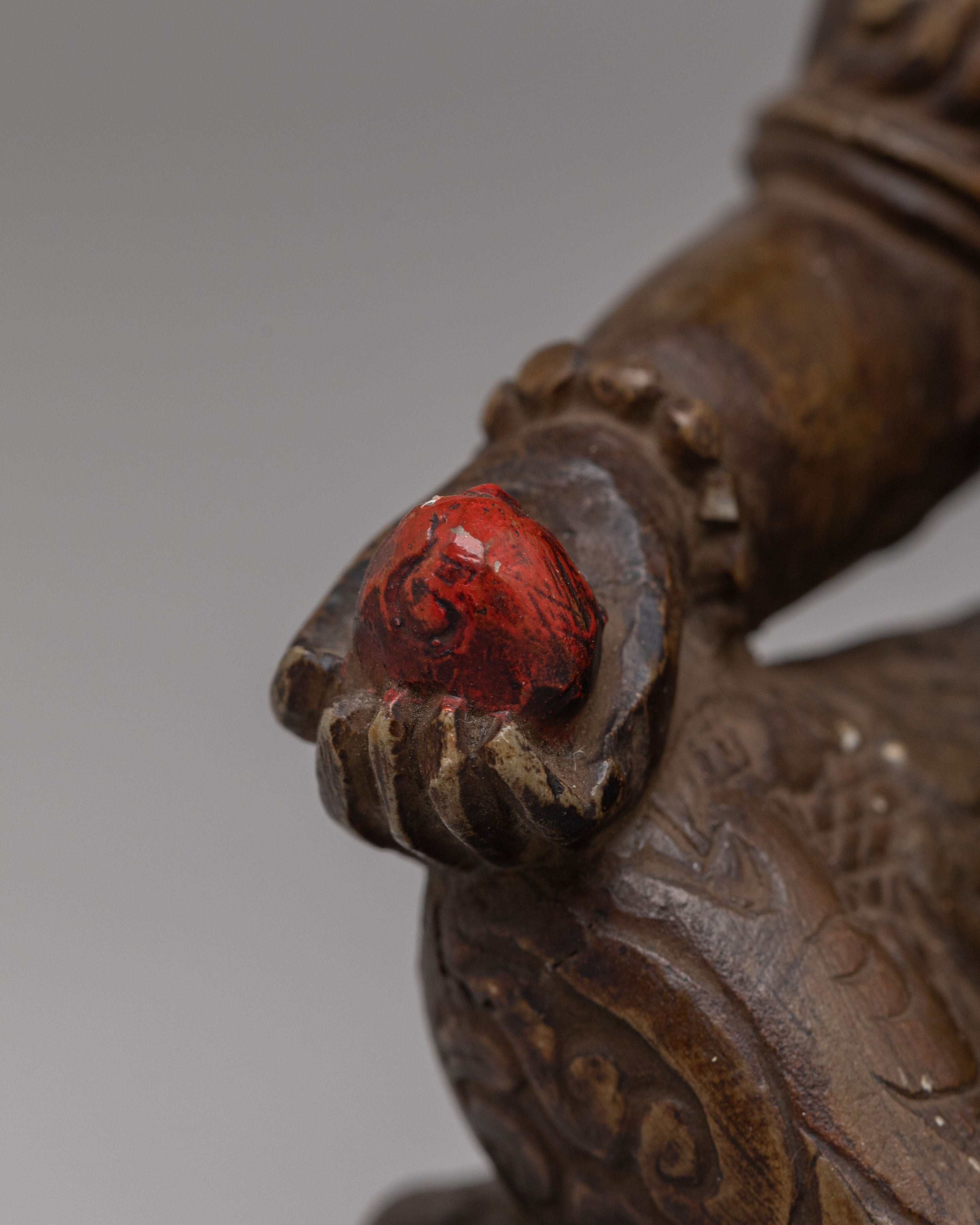 Traditional Dzambhala Figure | Buddhist Wealth Deity
