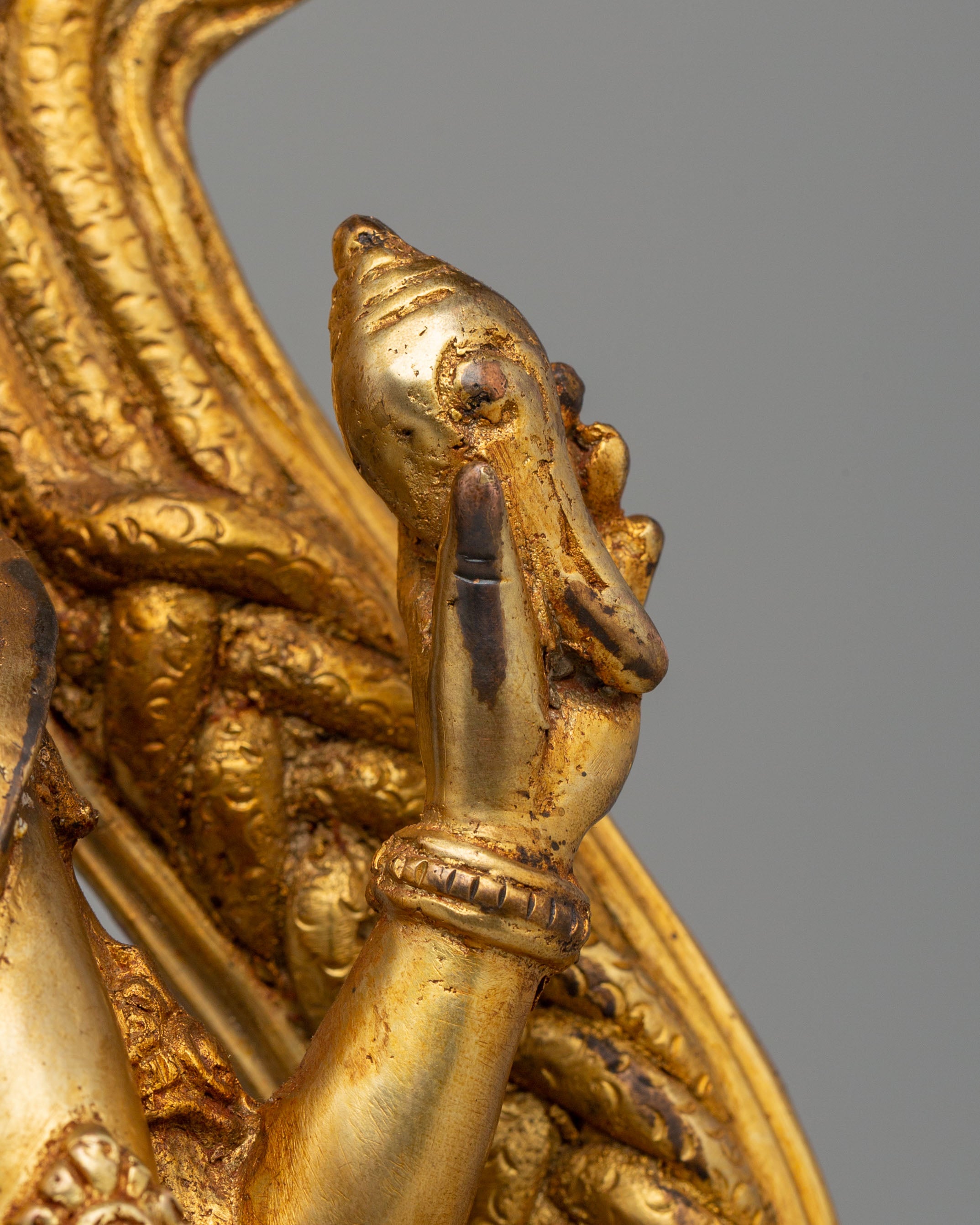 Sacred Vishnu Figurine | Handcrafted Copper Statue