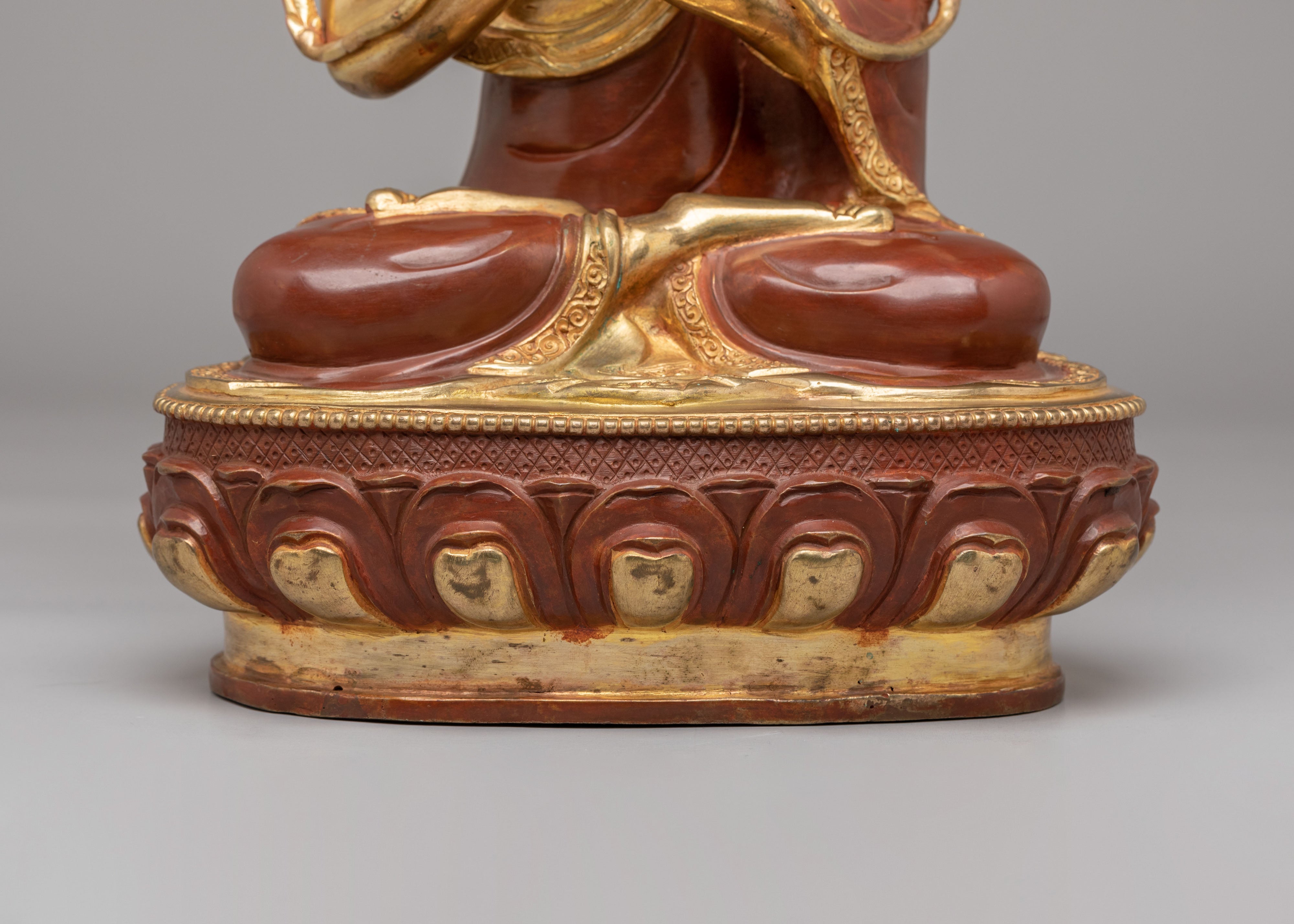Sacred Tsongkhapa Set Statue | Spiritual Practice and Devotion