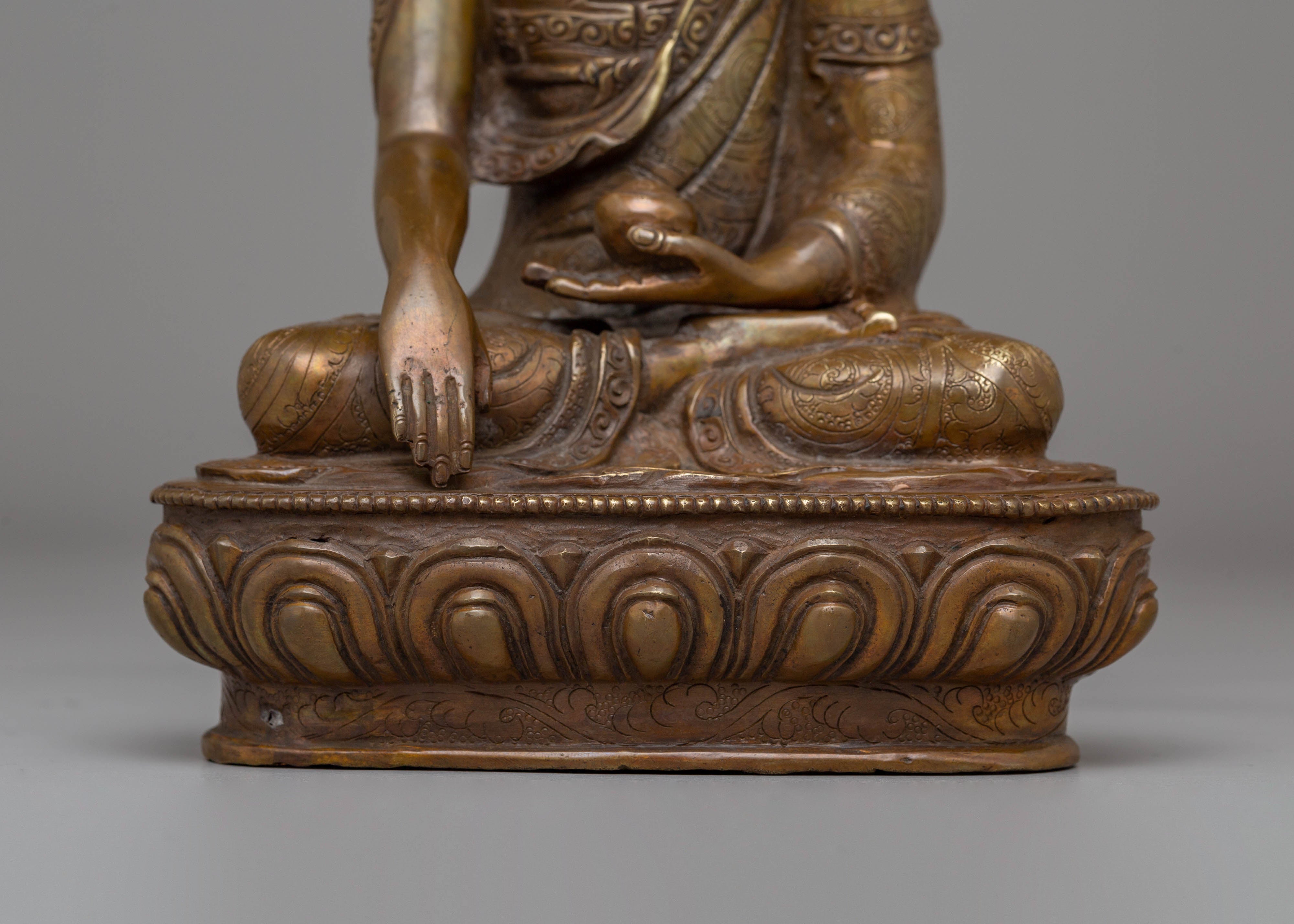 Himalayan Statue of Buddha Shakyamuni | Spiritual Copper Statue
