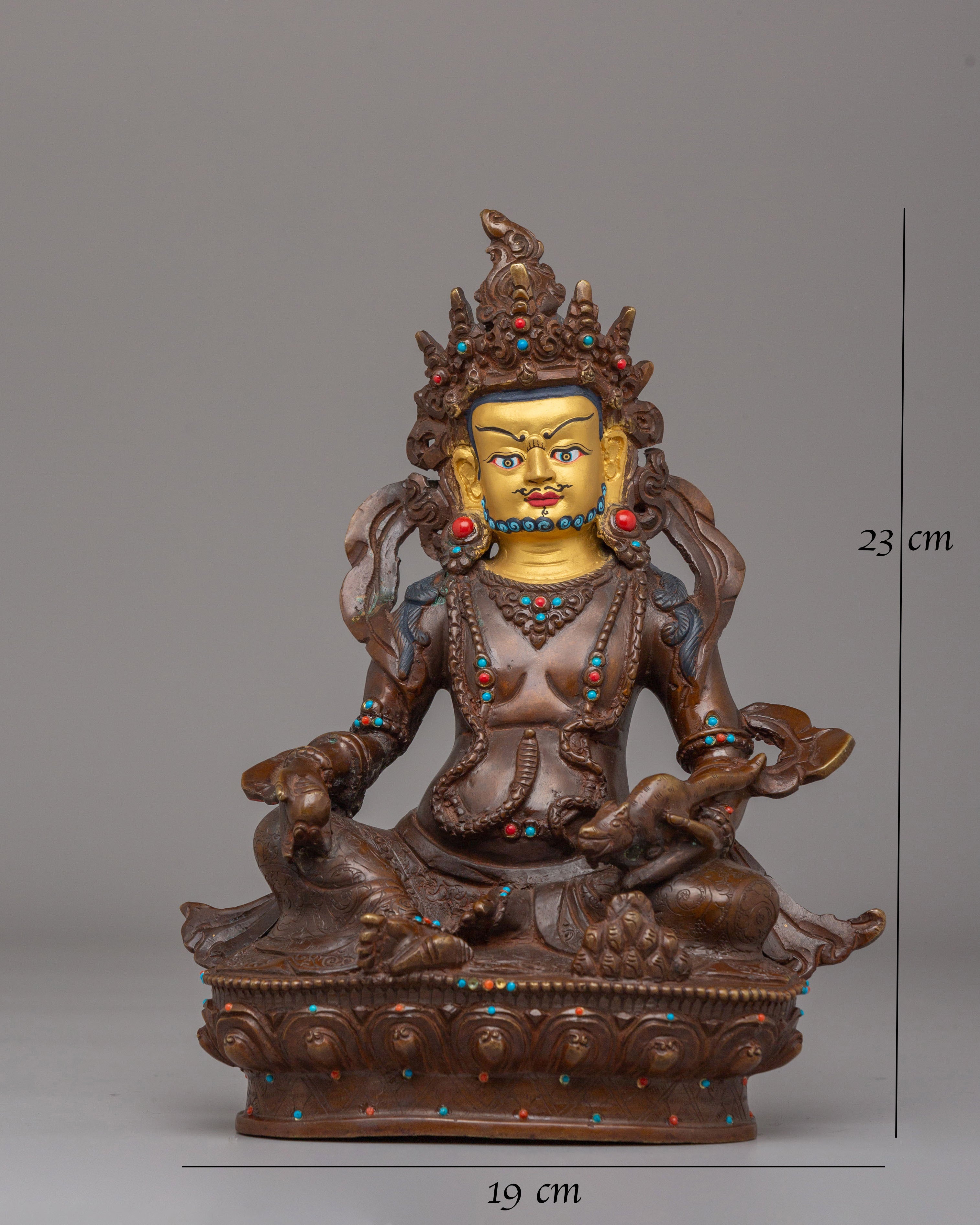 Buddhist Dzambhala Wealth God Statue | Spiritual Decor for Prosperity & Abundance