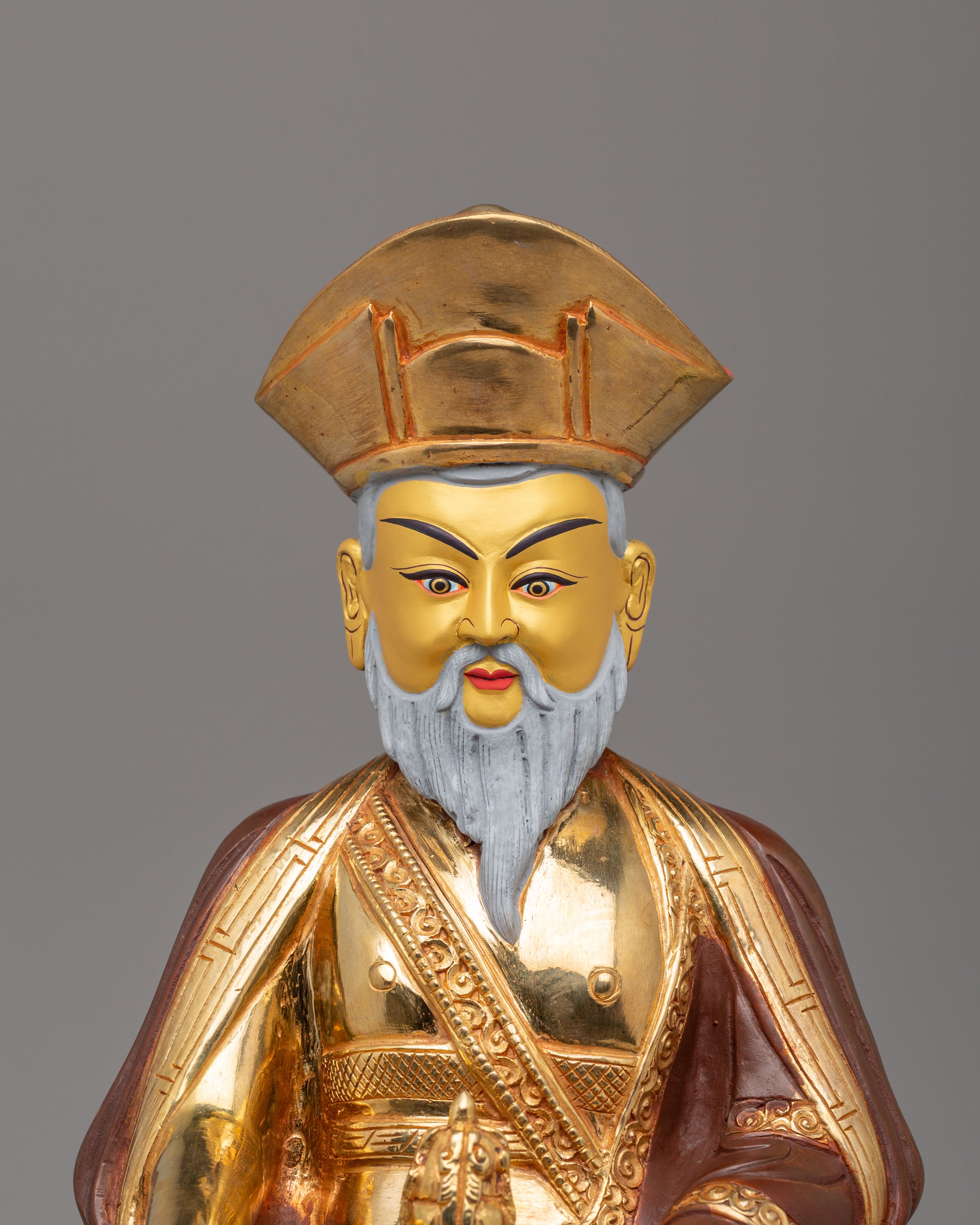 Vajrayana Guru Shapdum Statue | Handcrafted Tibetan Buddhist Master Figure