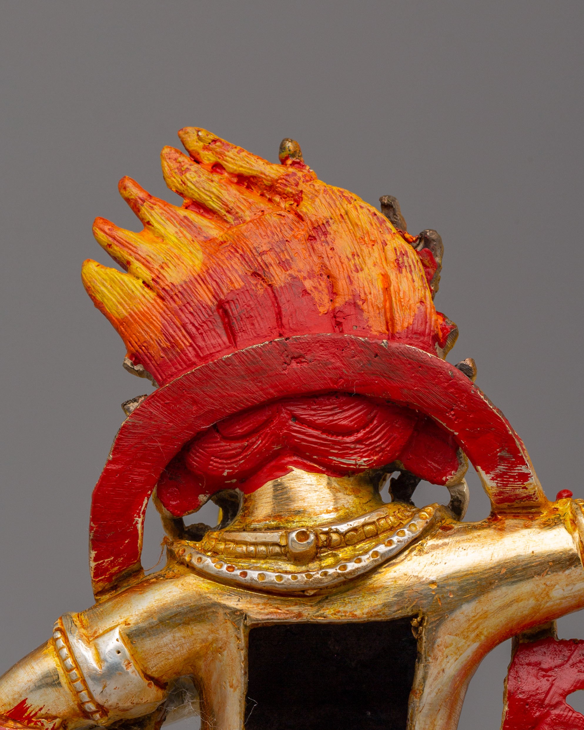 Divine Vajrapani Statue | Electro Gold Plated Protector Deity