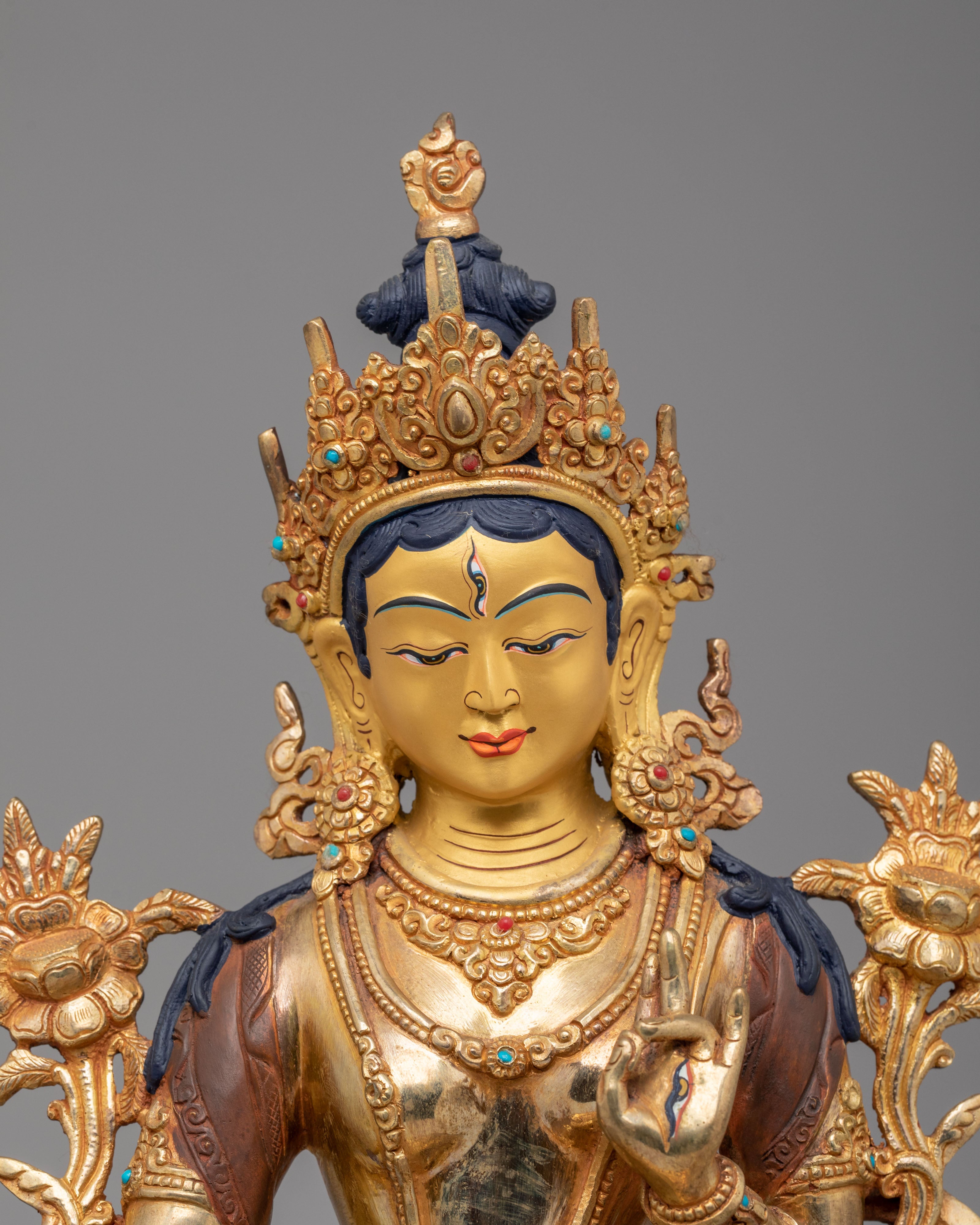 Tibetan White Tara Healing Sculpture | Spiritual Healing Statue