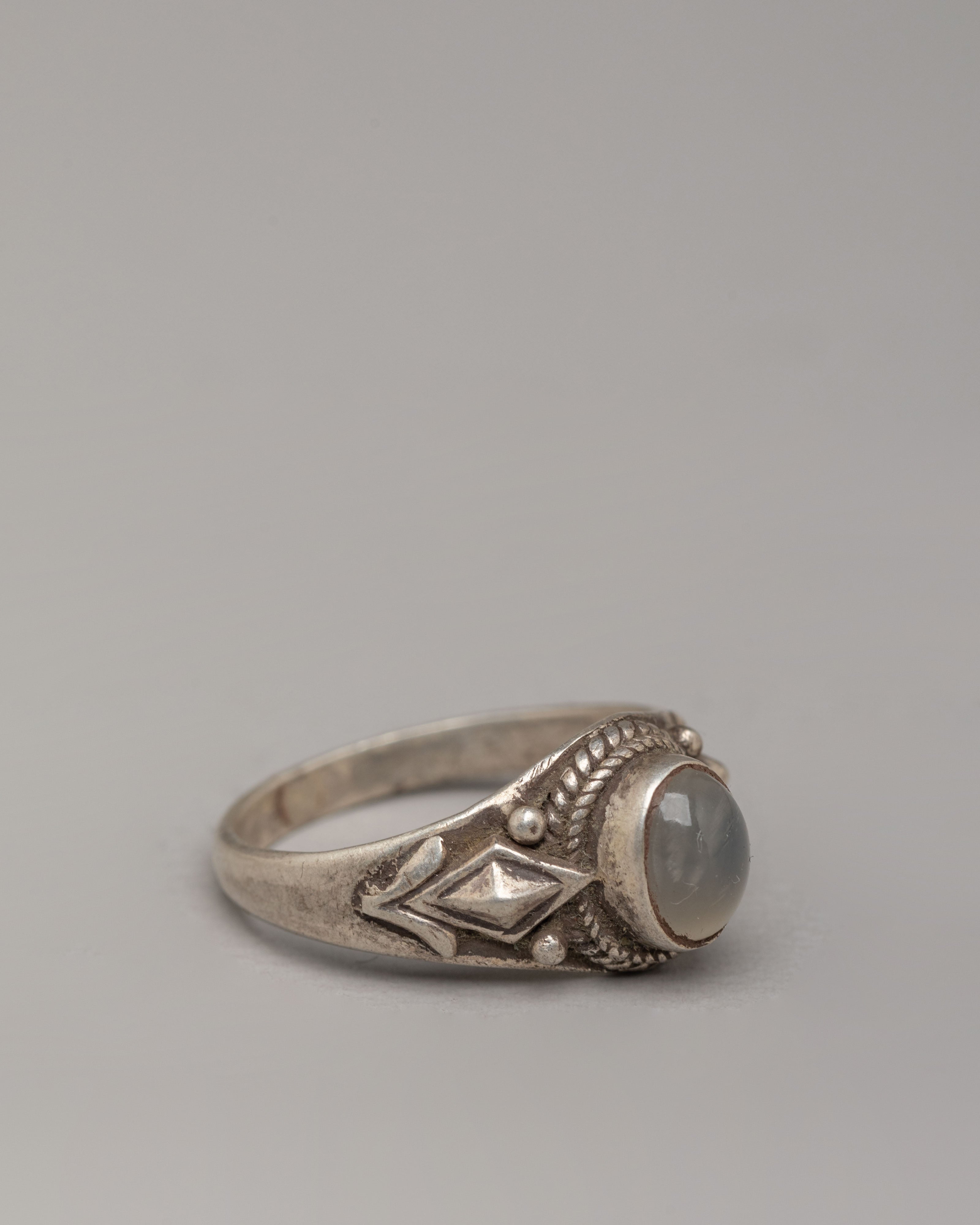 Handmade Decorative Ring Set | Natural Stone Zircon Silver Rings