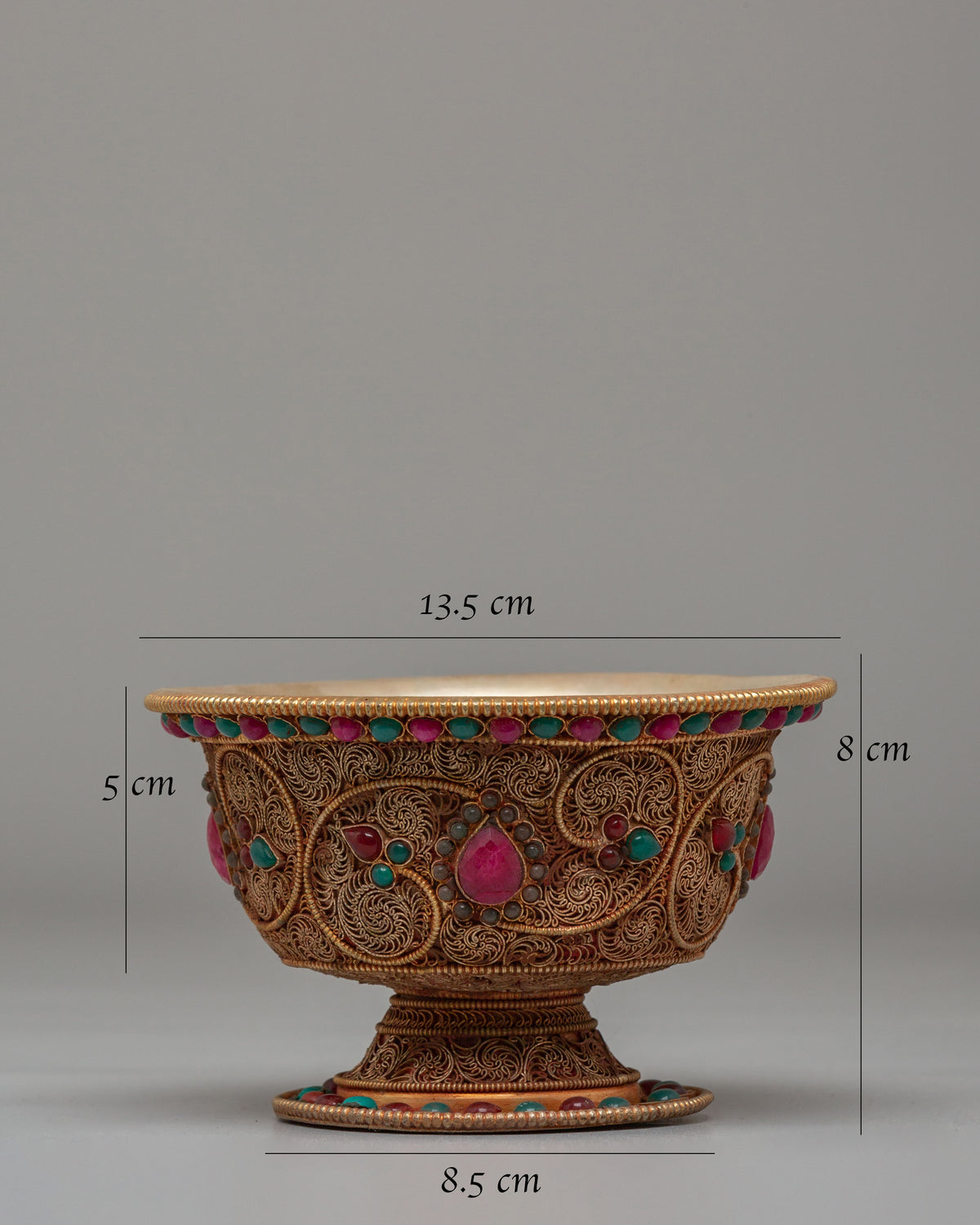 Tibetan Altar Offering Bowl Set | Traditional Ritual Bowls for Ceremonies
