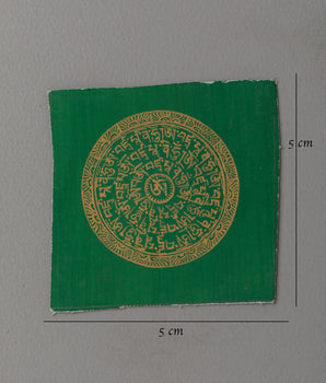 Handmade Mantra Mandala Thangka Locket | Spiritual Protection Amulet