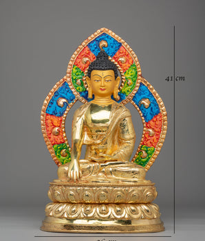 Handmade Golden Shakyamuni Buddha Statue