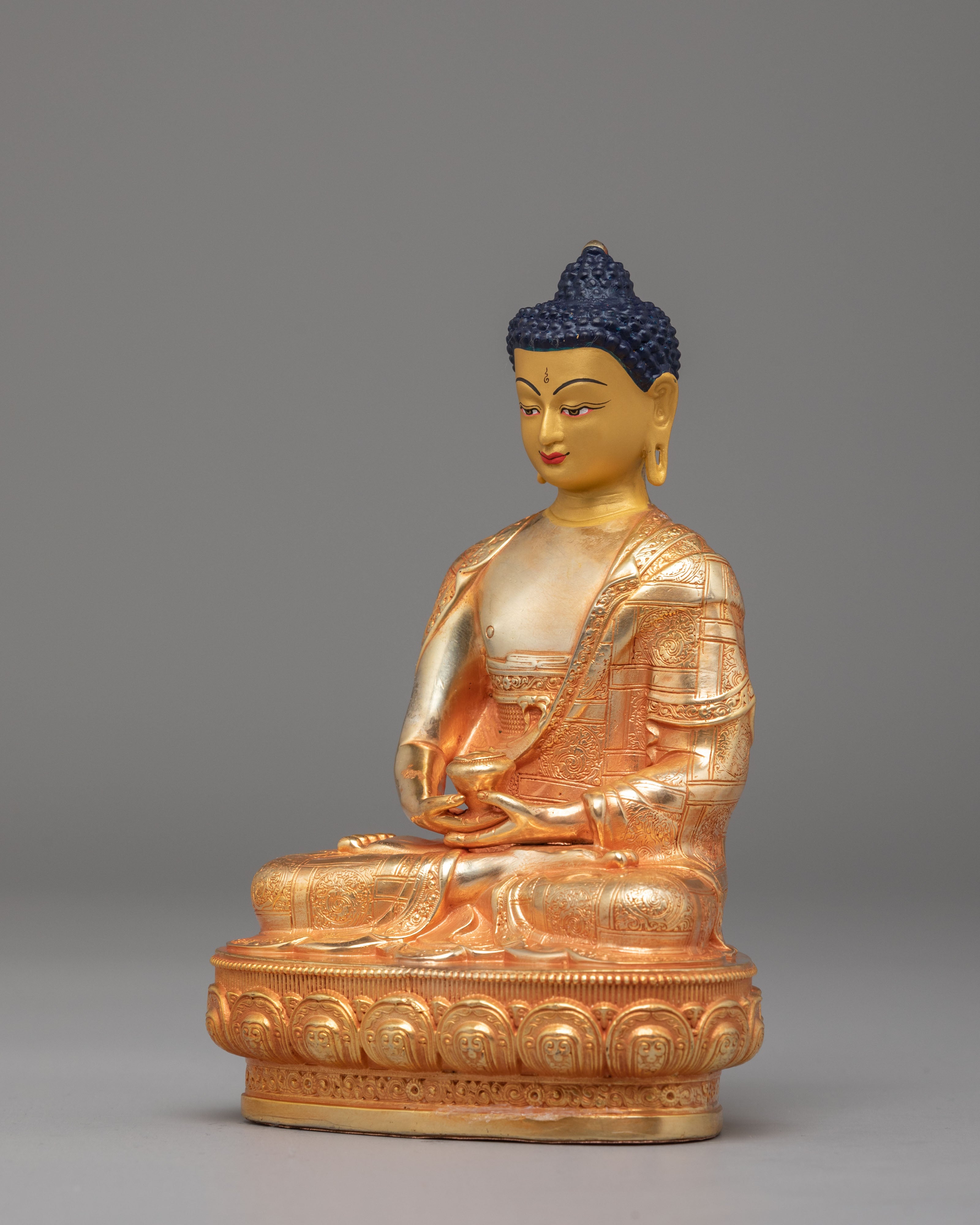 Amitabha Buddha Machine-Made Statue | 24K Gold Plated Buddhist Statue