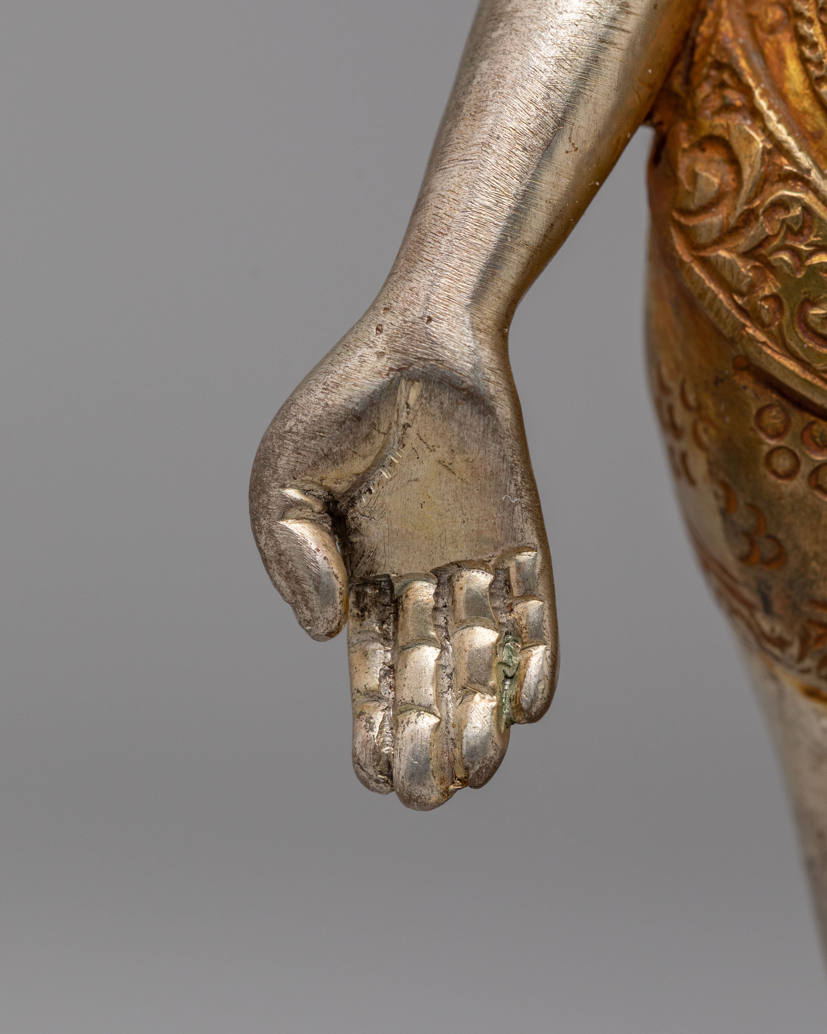 Tibetan Standing Tara Statue | Gold-Plated Tara Figurine for Meditation