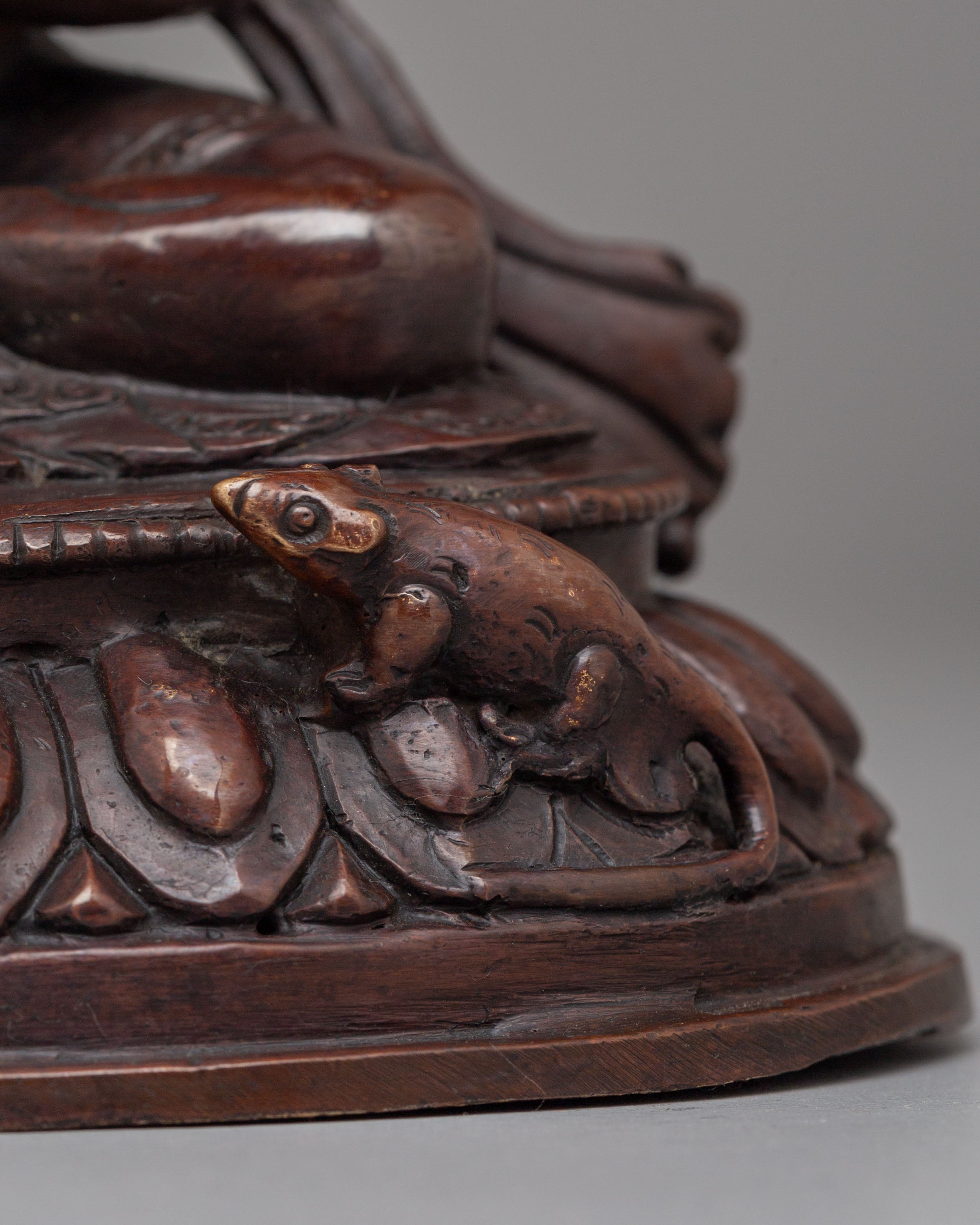Sacred Ganesh Altar Statue | Handcrafted Oxidized Copper Body