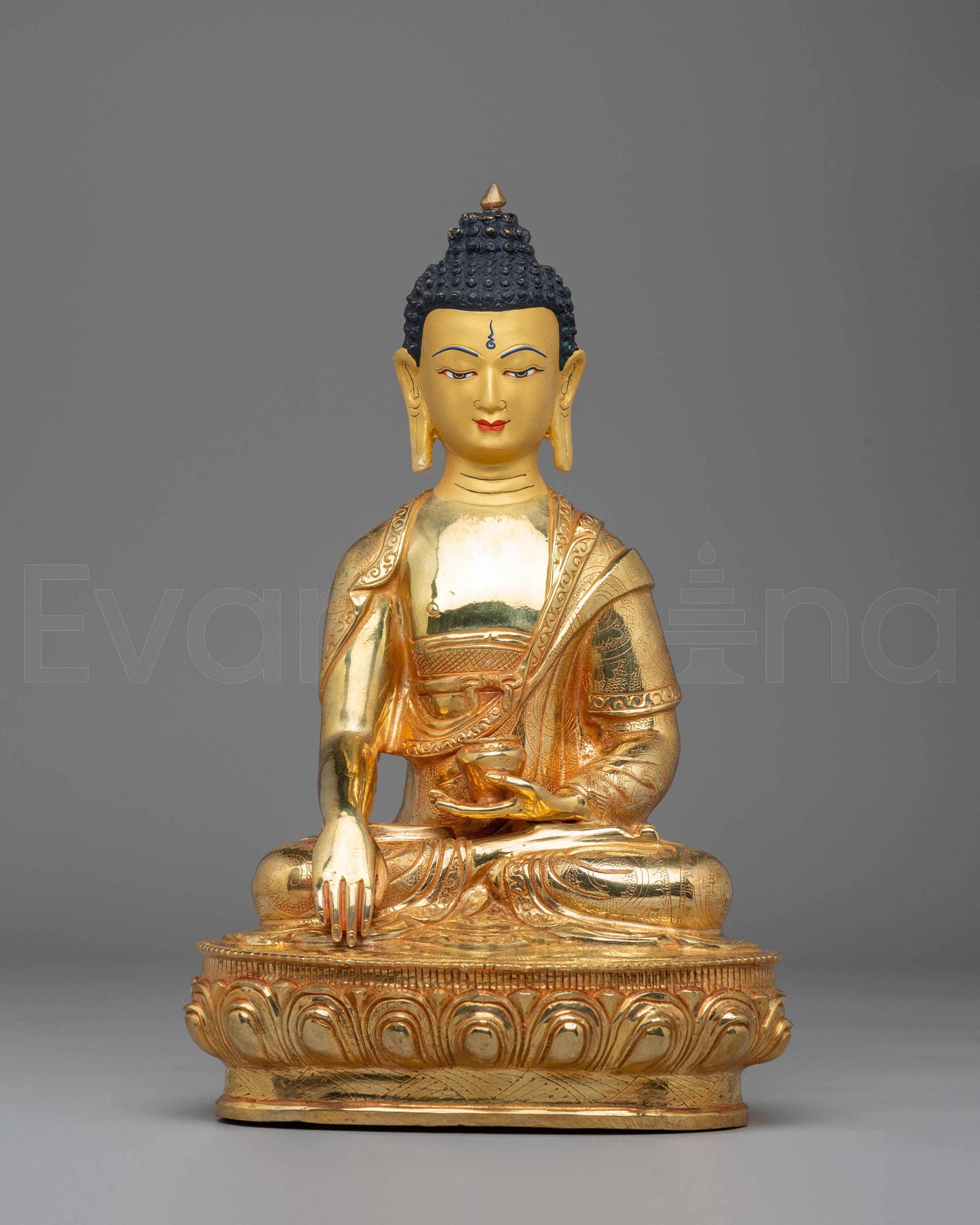 Handmade Golden Statue of Shakyamuni Buddha | Symbol of Wisdom & Enlightenment