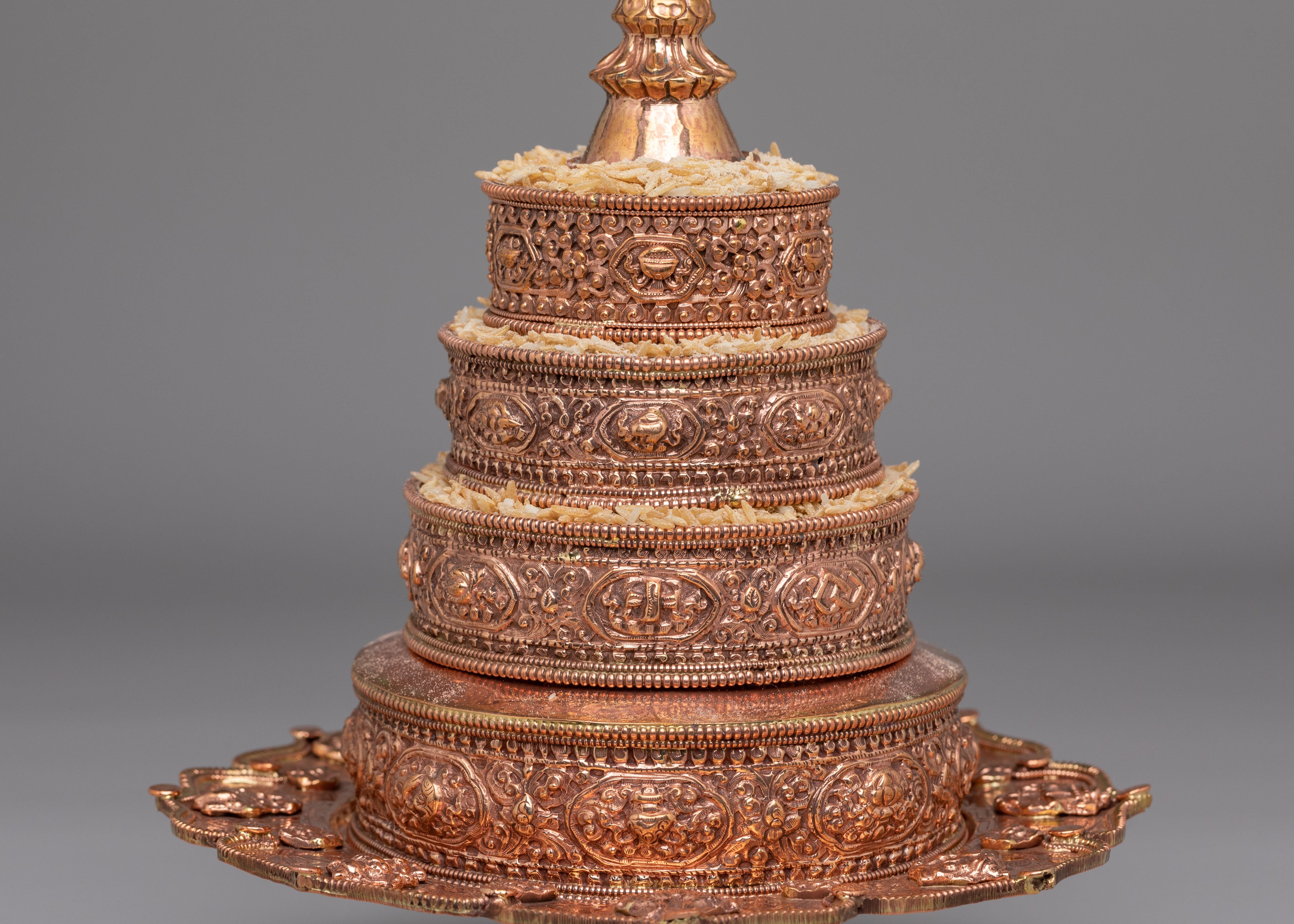 Sacred Altar Ritual Mandala Offering | Handcrafted Copper Meditation Offering