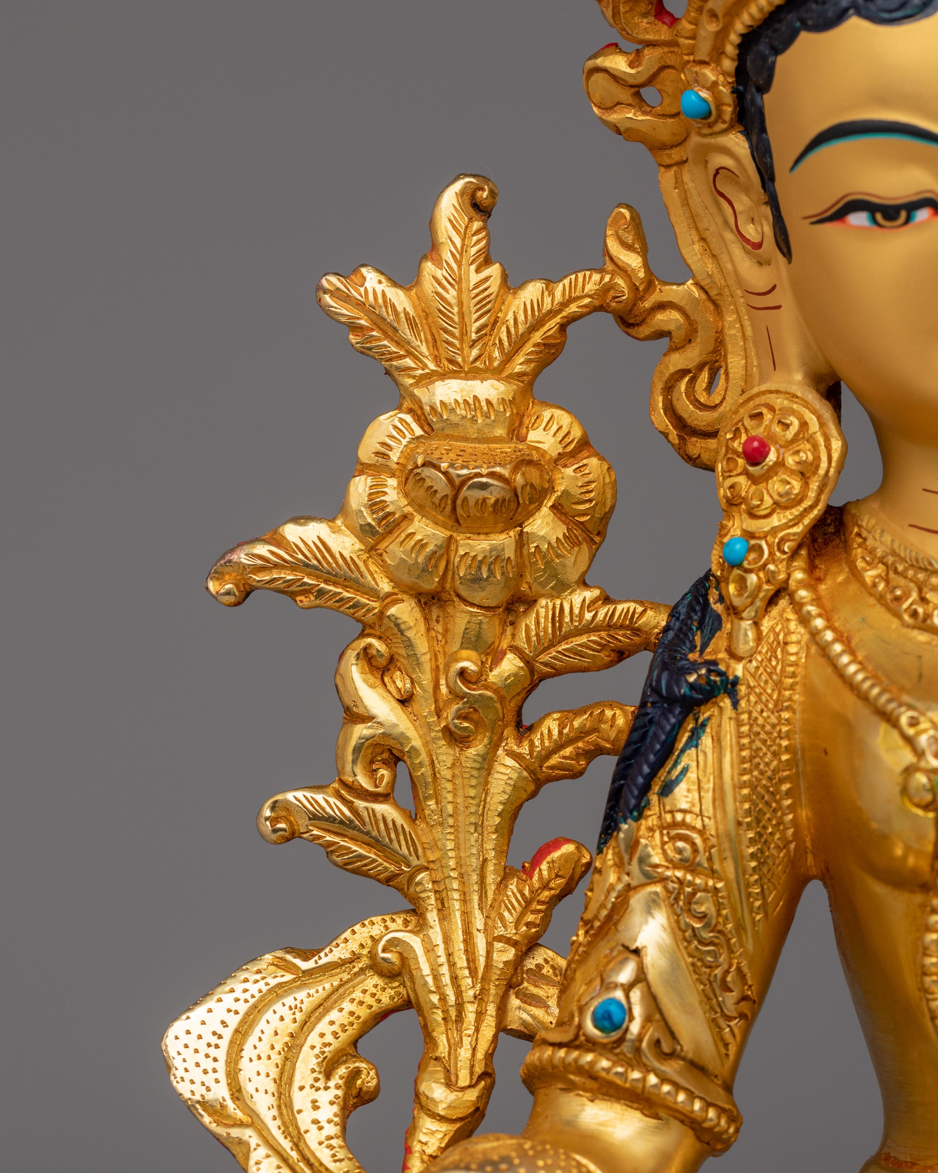 Traditional Green Tara Altar Statue | Tibetan Green Tara Statue