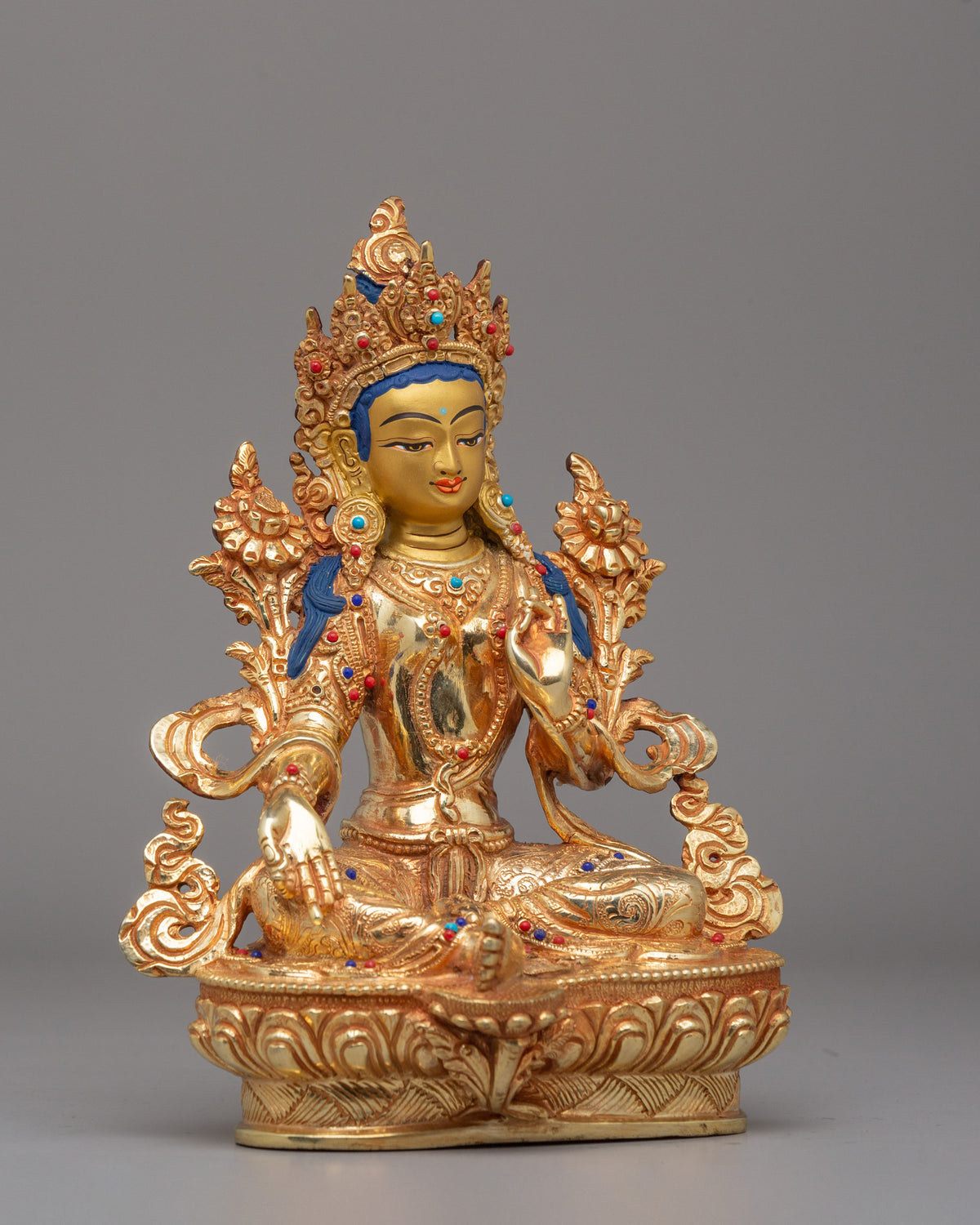 Himalayan Compassion Green Tara Statue | Divine Feminine Wisdom Art