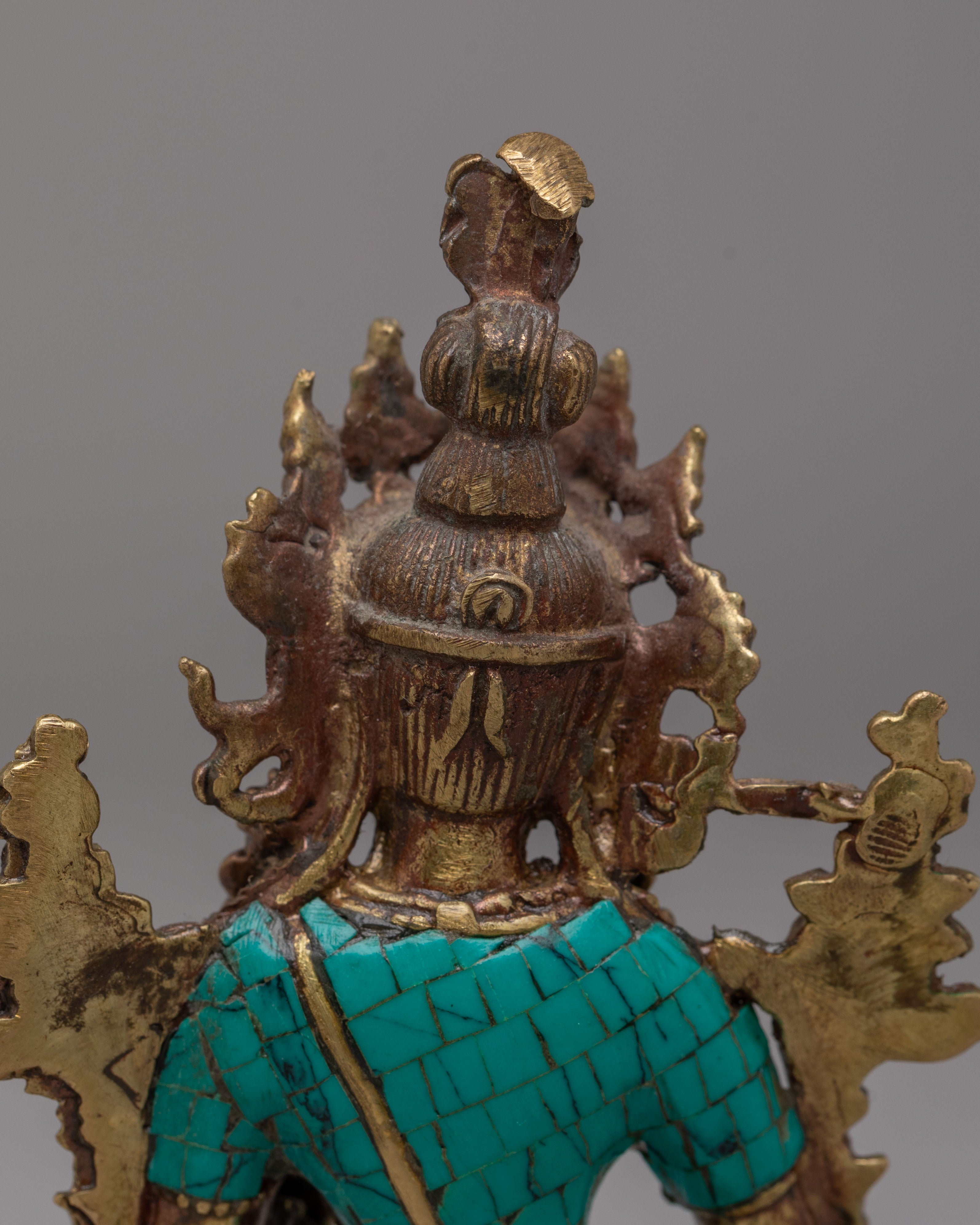 Handcrafted Green Tara Deity Statue | Tibetan Goddess Figurine for Meditation & Spiritual Decor