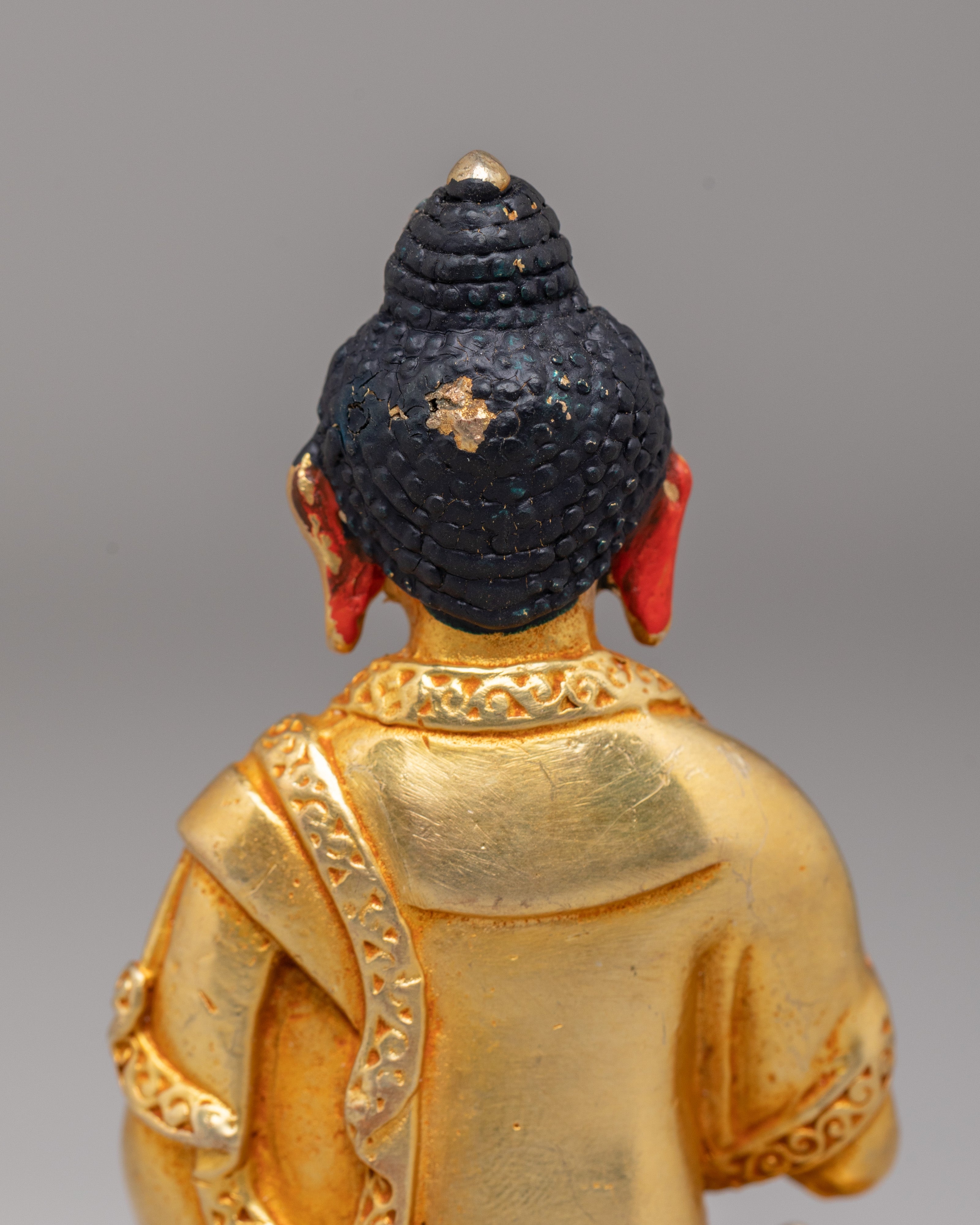 Golden Vairochana Buddha Statue | Meditation Altar Decor