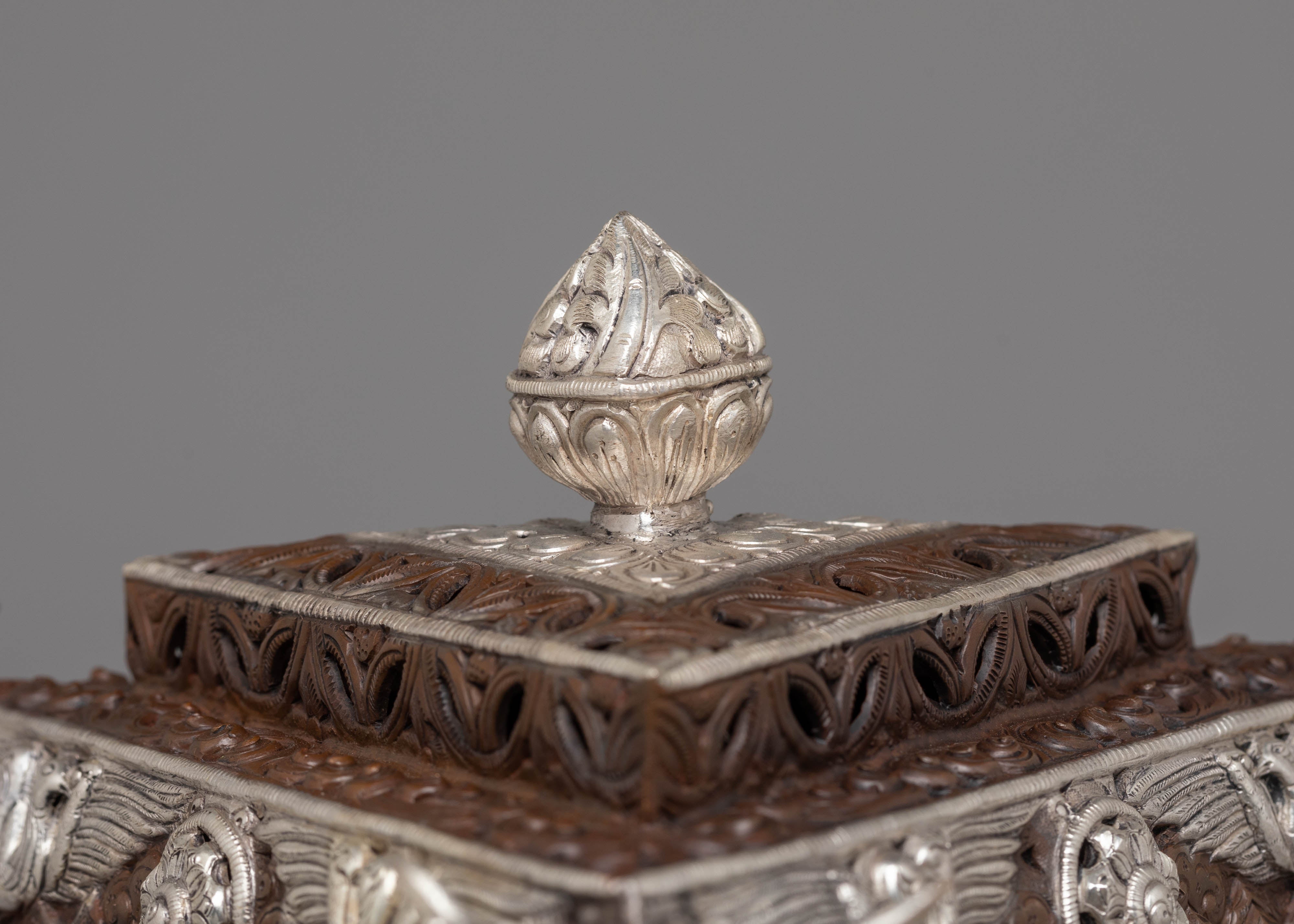 Decorative Silver Plated Incense Burner | Handcrafted Copper Incense Holder