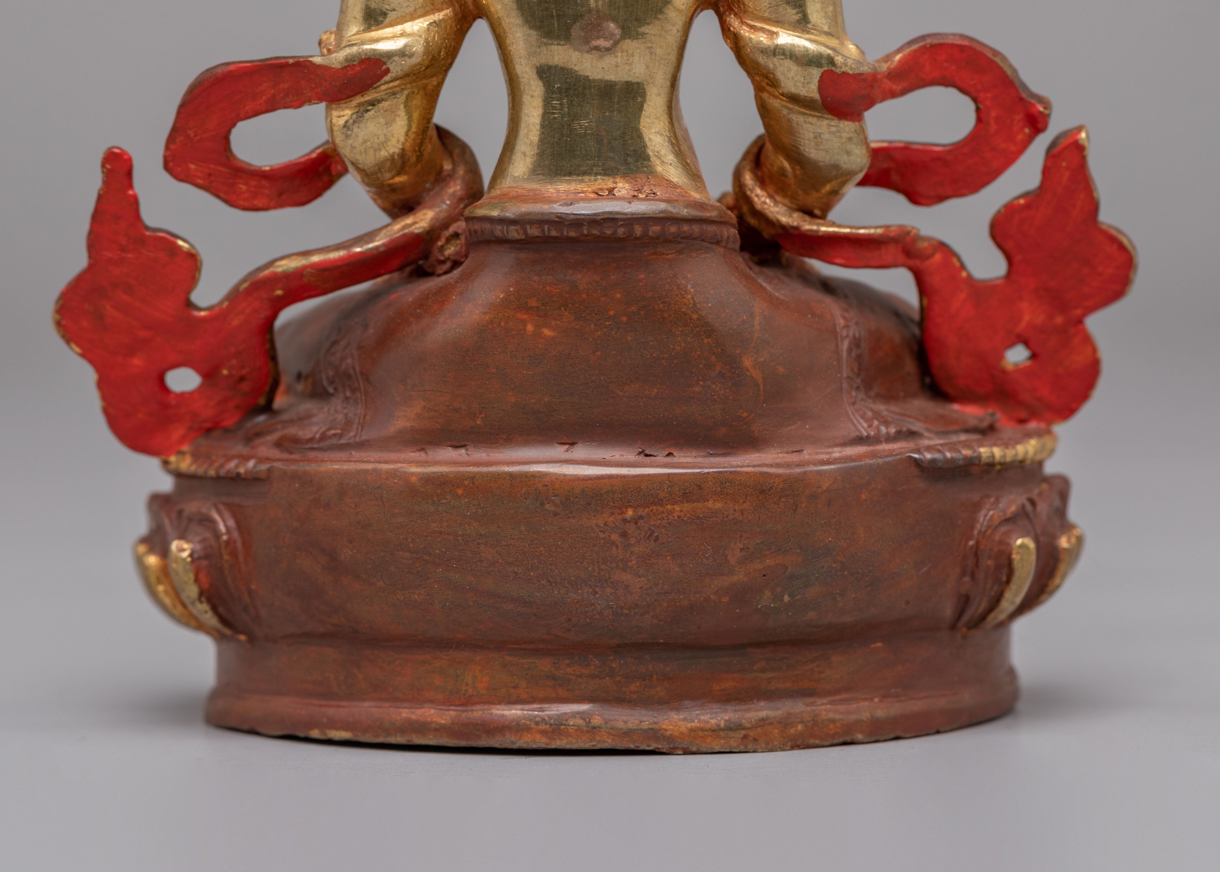 Sacred Amitayus Sculpture For Wisdom | Handcrafted Tibetan Art
