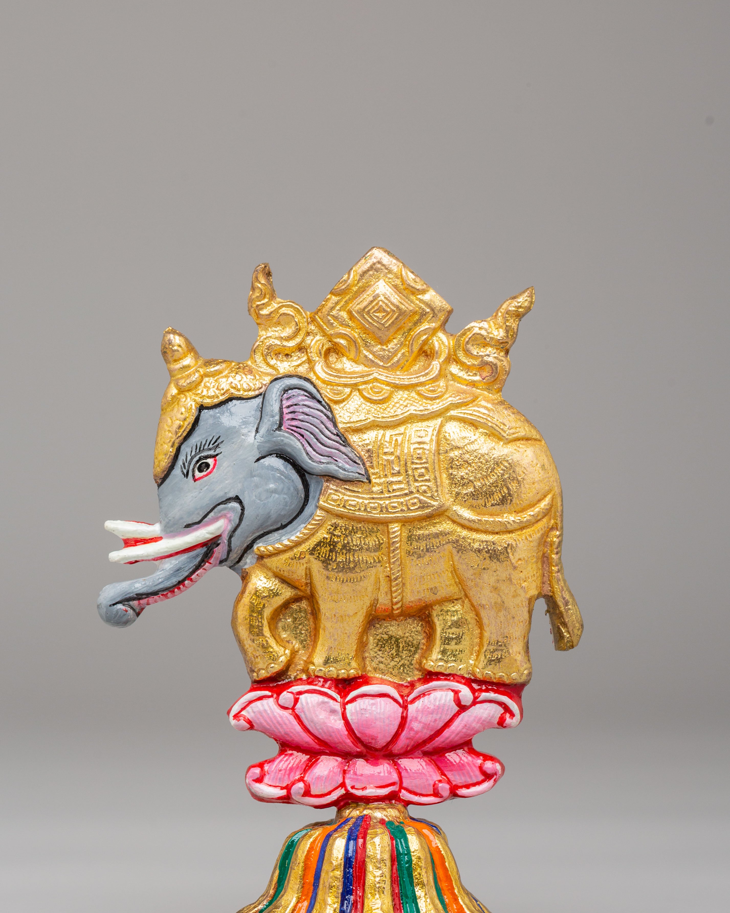 Tibetan Chakravartin Possessions Sculpture | Sacred Spiritual Decor