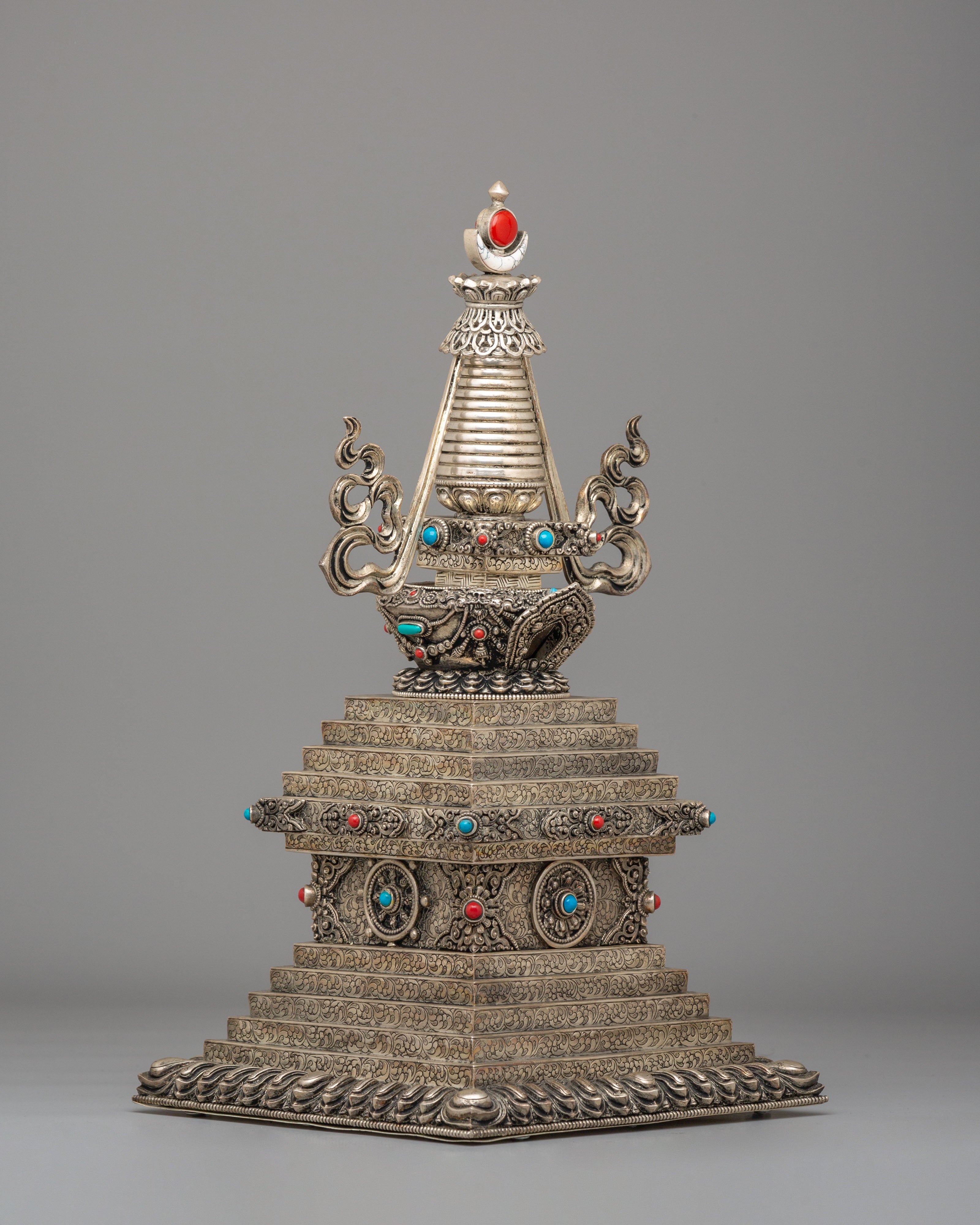 Sacred Buddhist Jangchub Stupa | Gemstone Buddhist Shrine