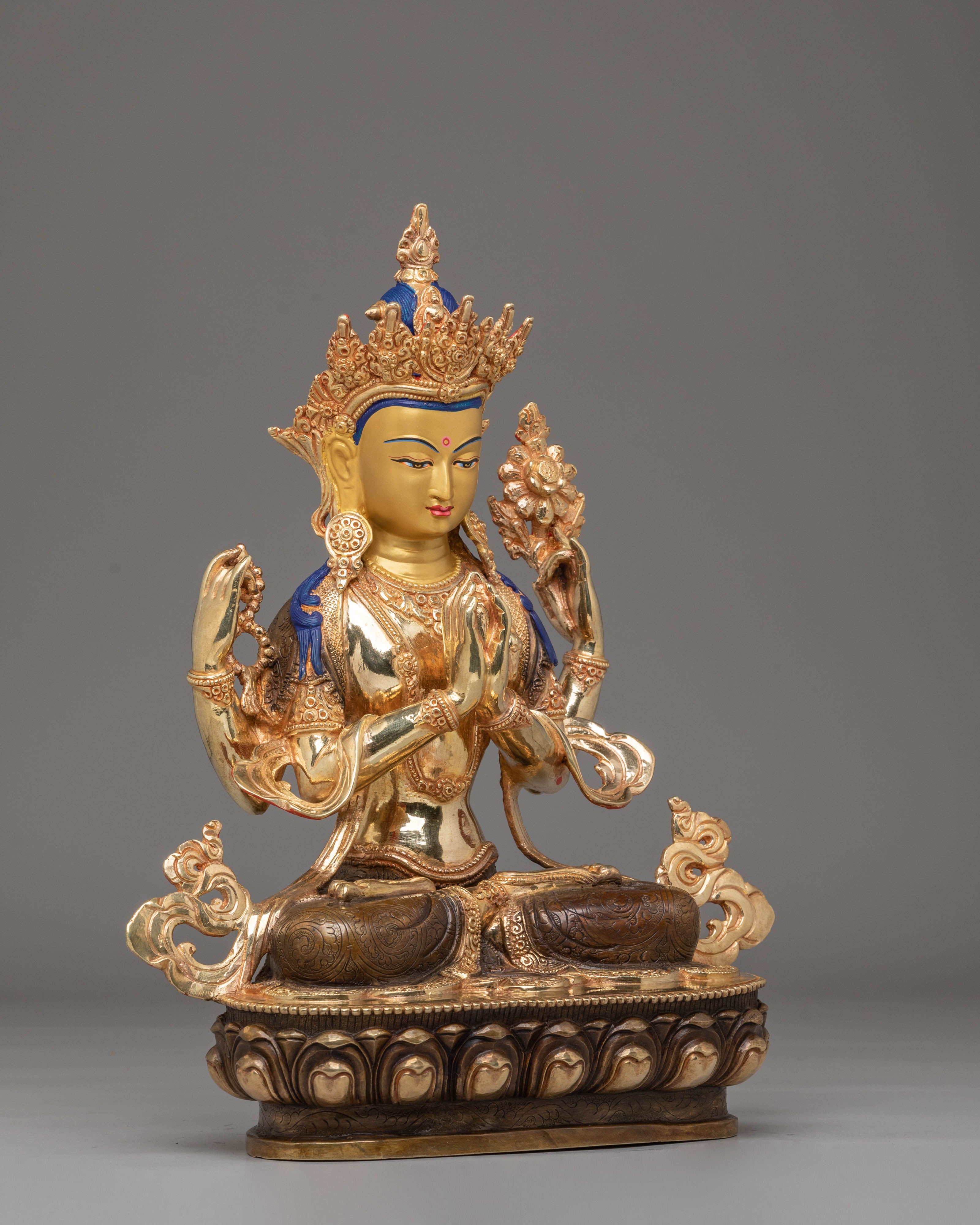 Tibetan Buddhist Chenrezig Statue | Compassionate Bodhisattva