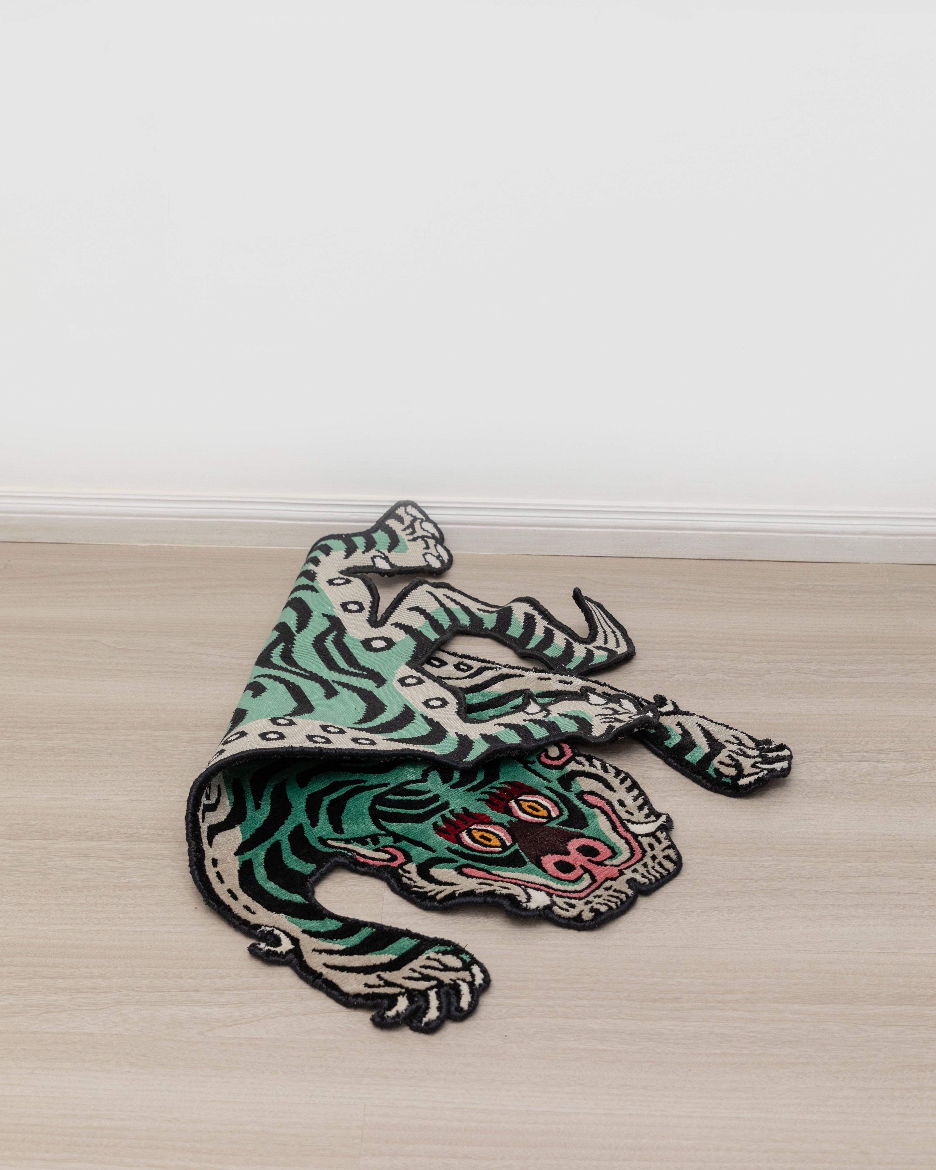 Handmade Tiger Rug | Buddhist Altar Decor