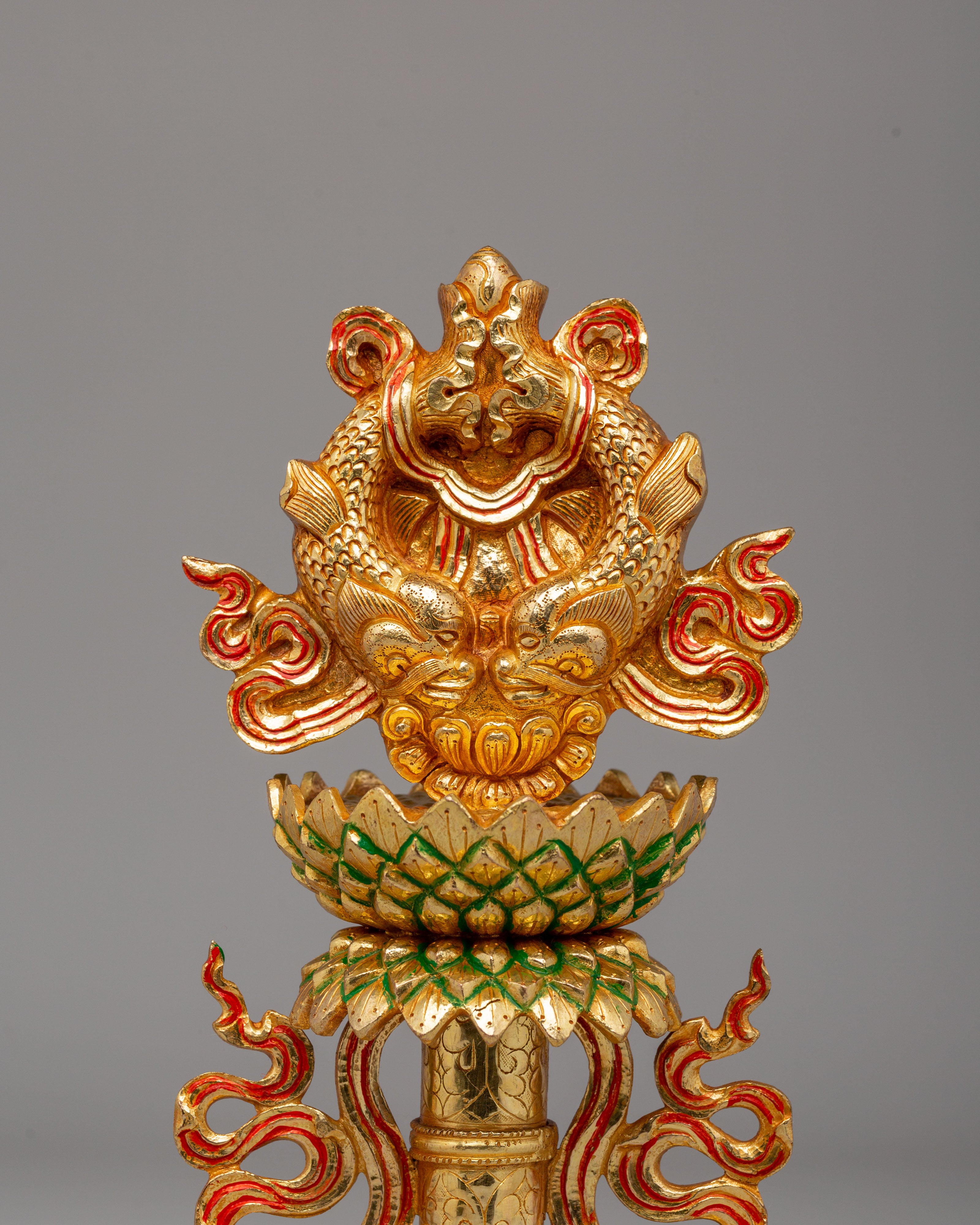 Buddhist Eight Symbols Sculpture Set | A Sacred Representation of Spiritual Blessings