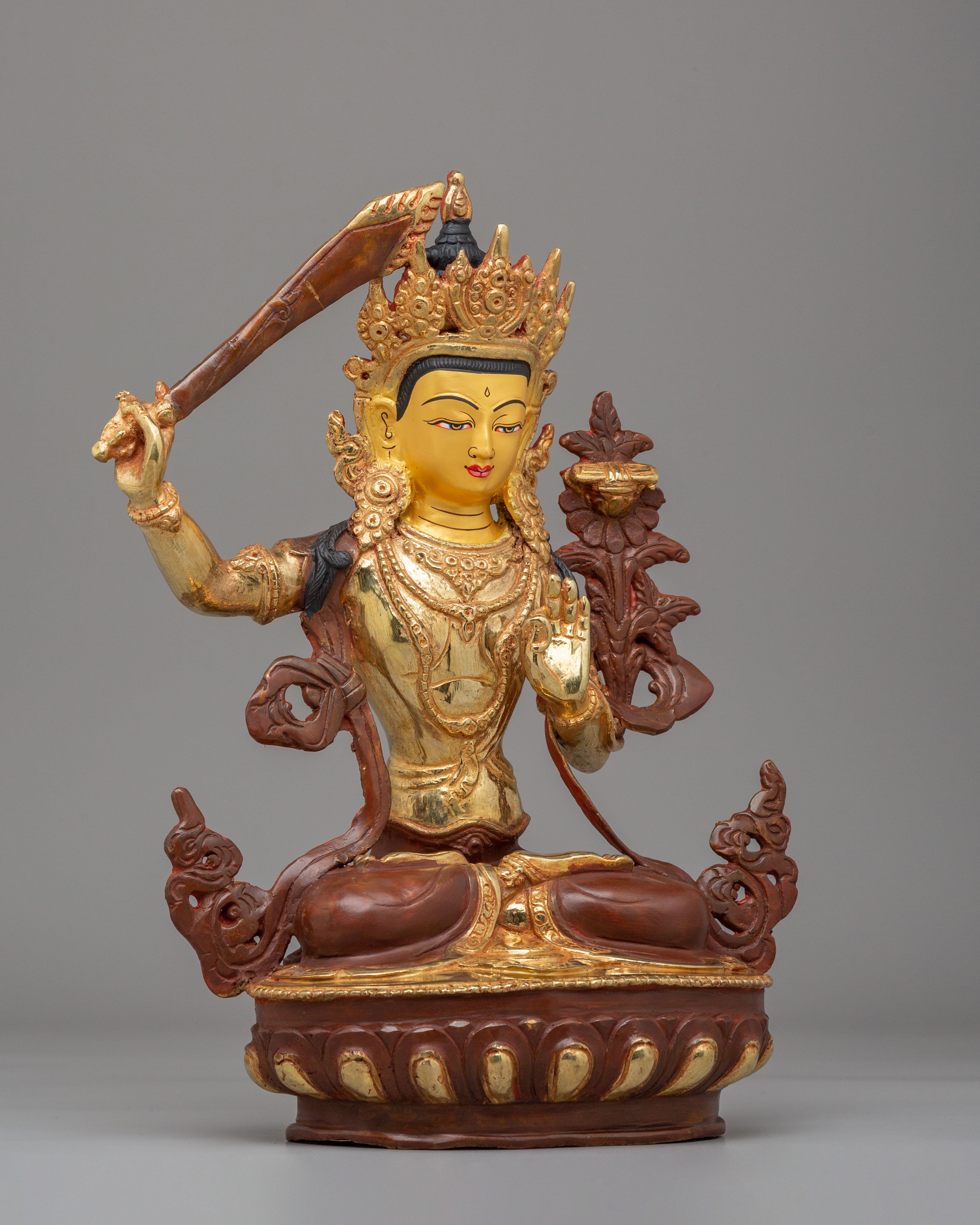 Sword of Wisdom Manjushri Sculpture | Deity of Clarity