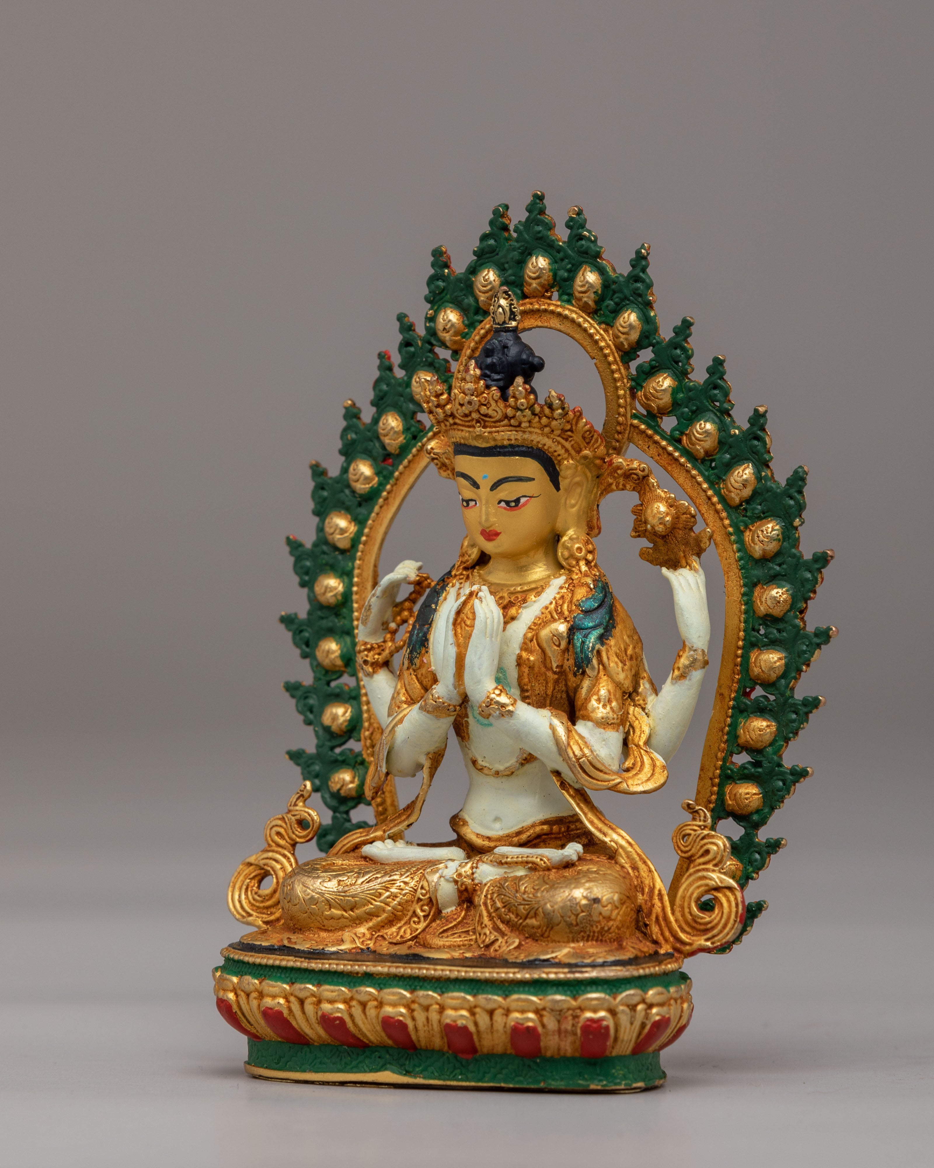 Chenrezig Divine Compassion Statue | Tibetan Bodhisattva Sculpture