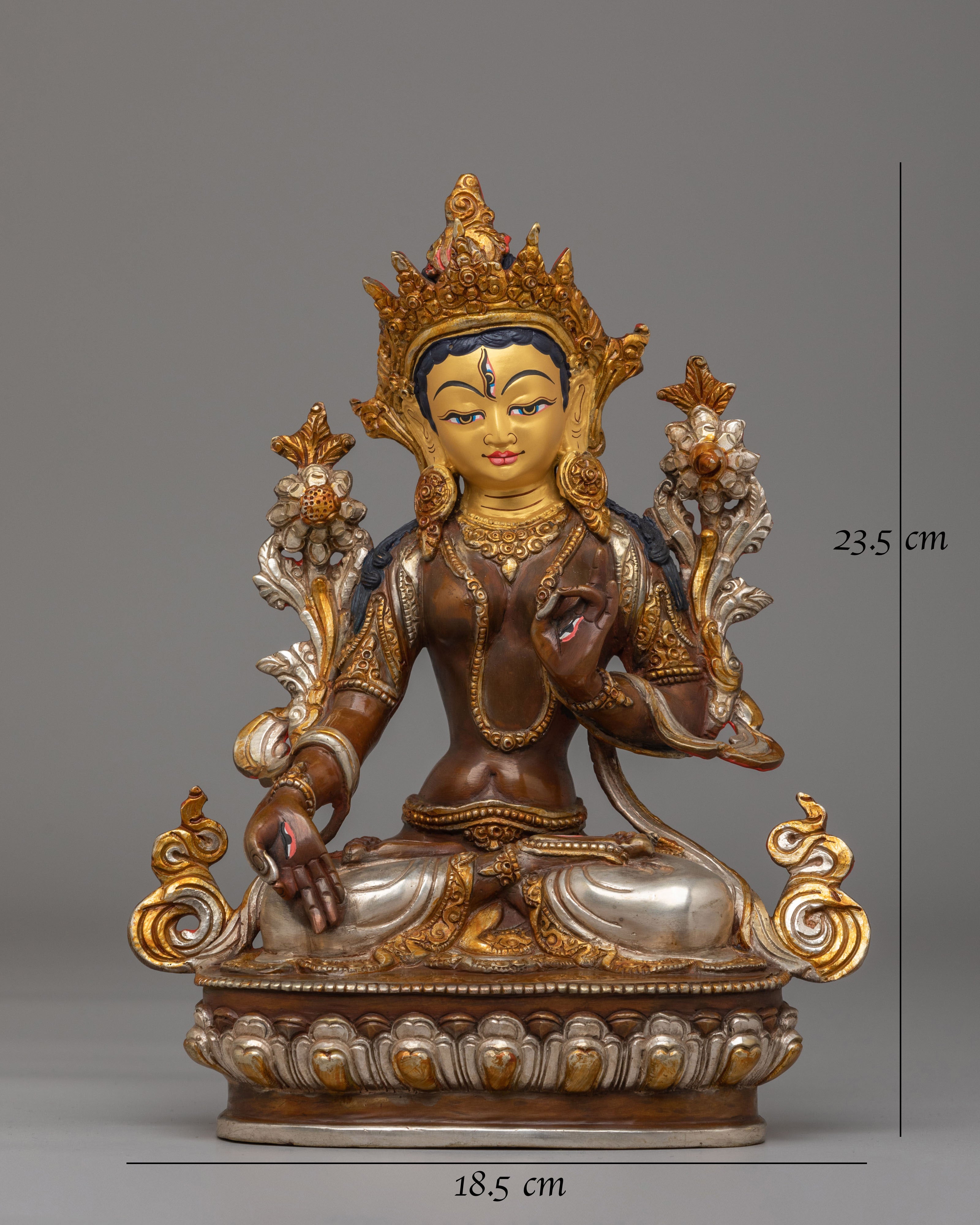 Handmade Ritual White Tara Statue | Sacred Spiritual Decor for Meditation
