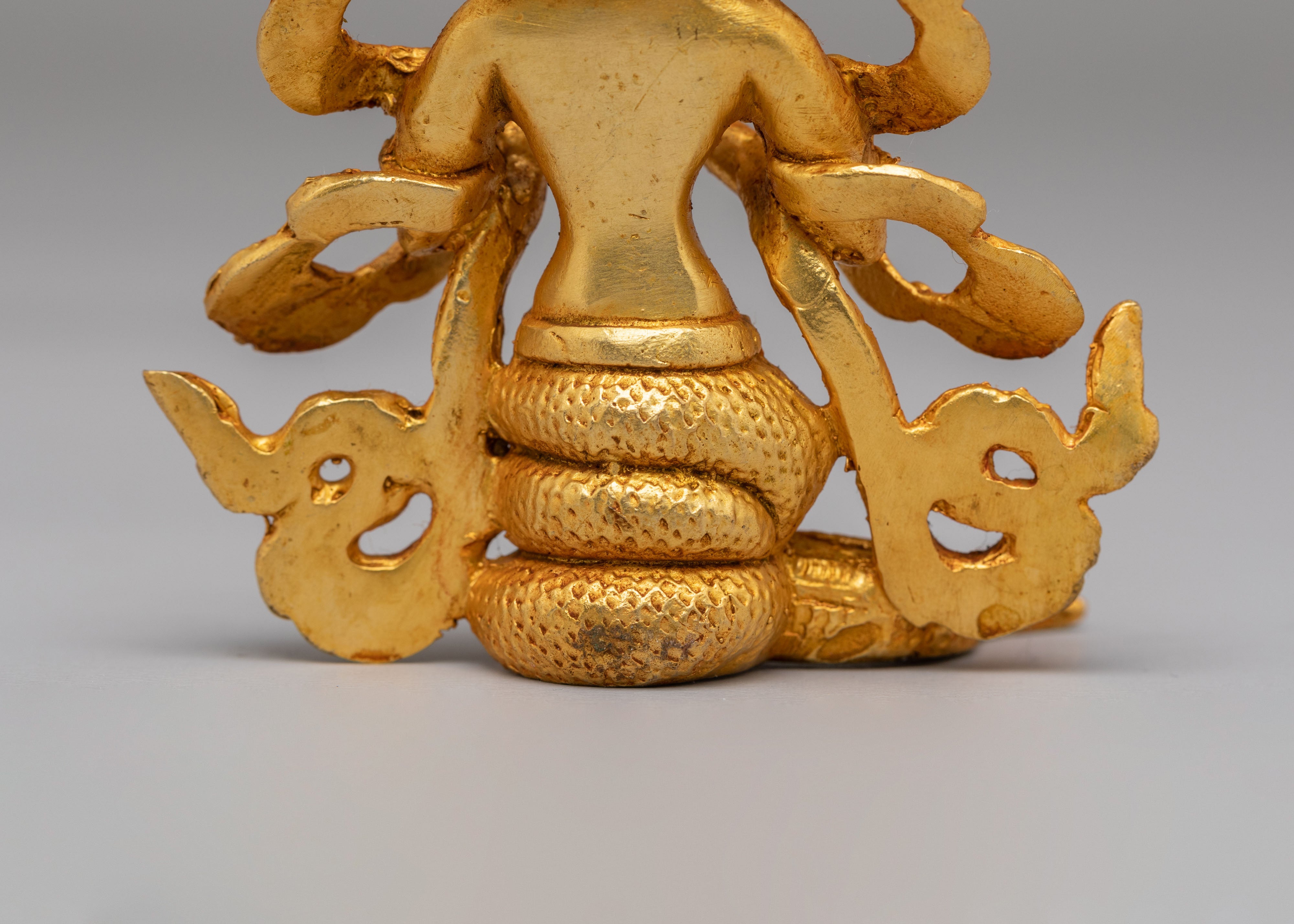 Handmade Naga Kanya Statue | Copper Body with Gold Plating