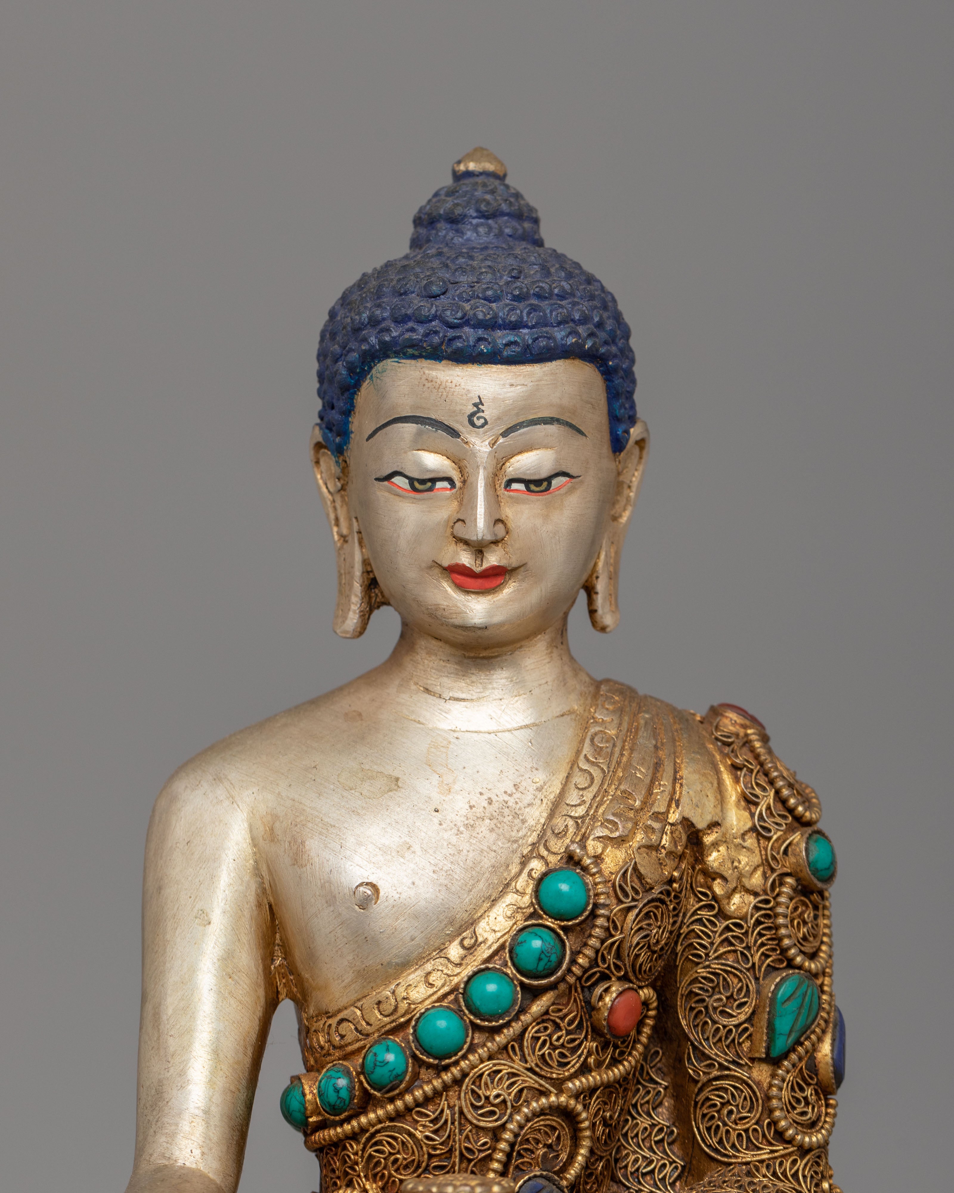 Gemstone Shakyamuni Buddha Statue | Spiritual Home Decor