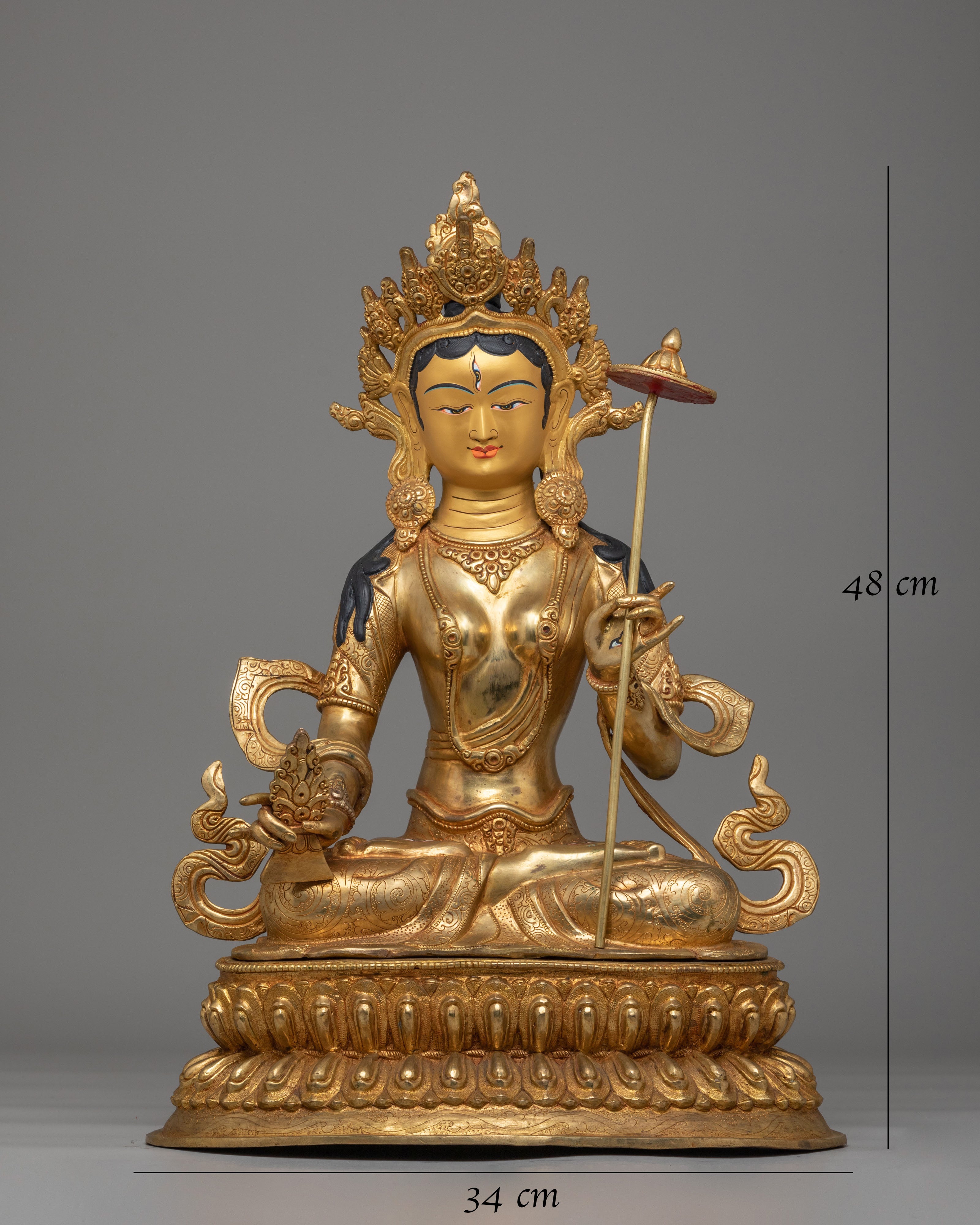 Goddess Dukar Statue for Protection | Sitatapatra Protector Goddess Artwork