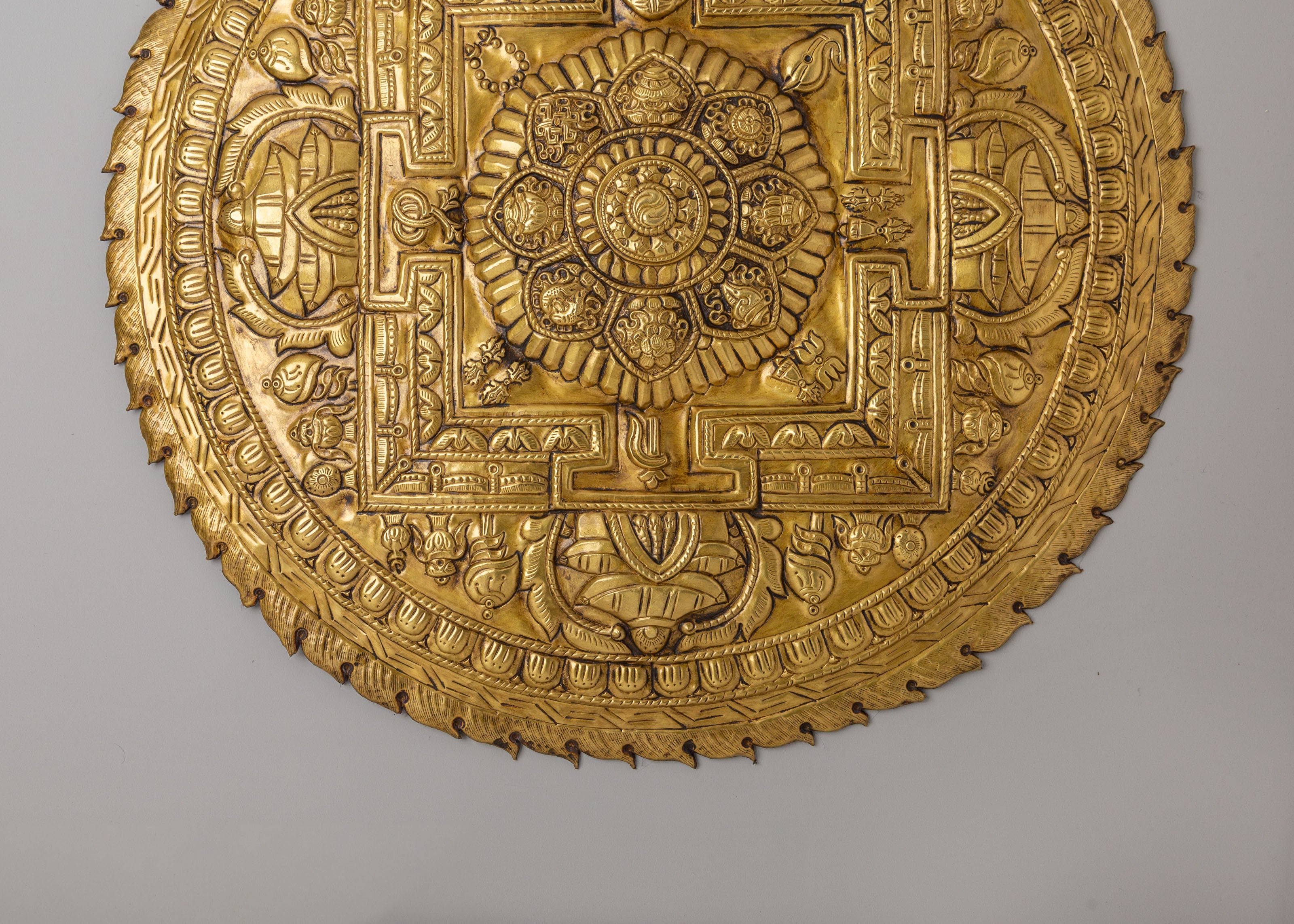 Astamangala Mandala Wall Art | Spiritual Tibetan Symbolism