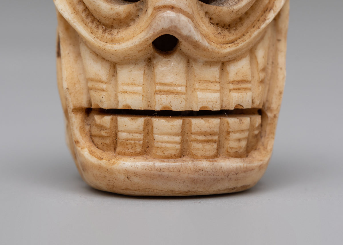 Tibetan Buddhist Skull Carving | Handcrafted Buddhist Decor