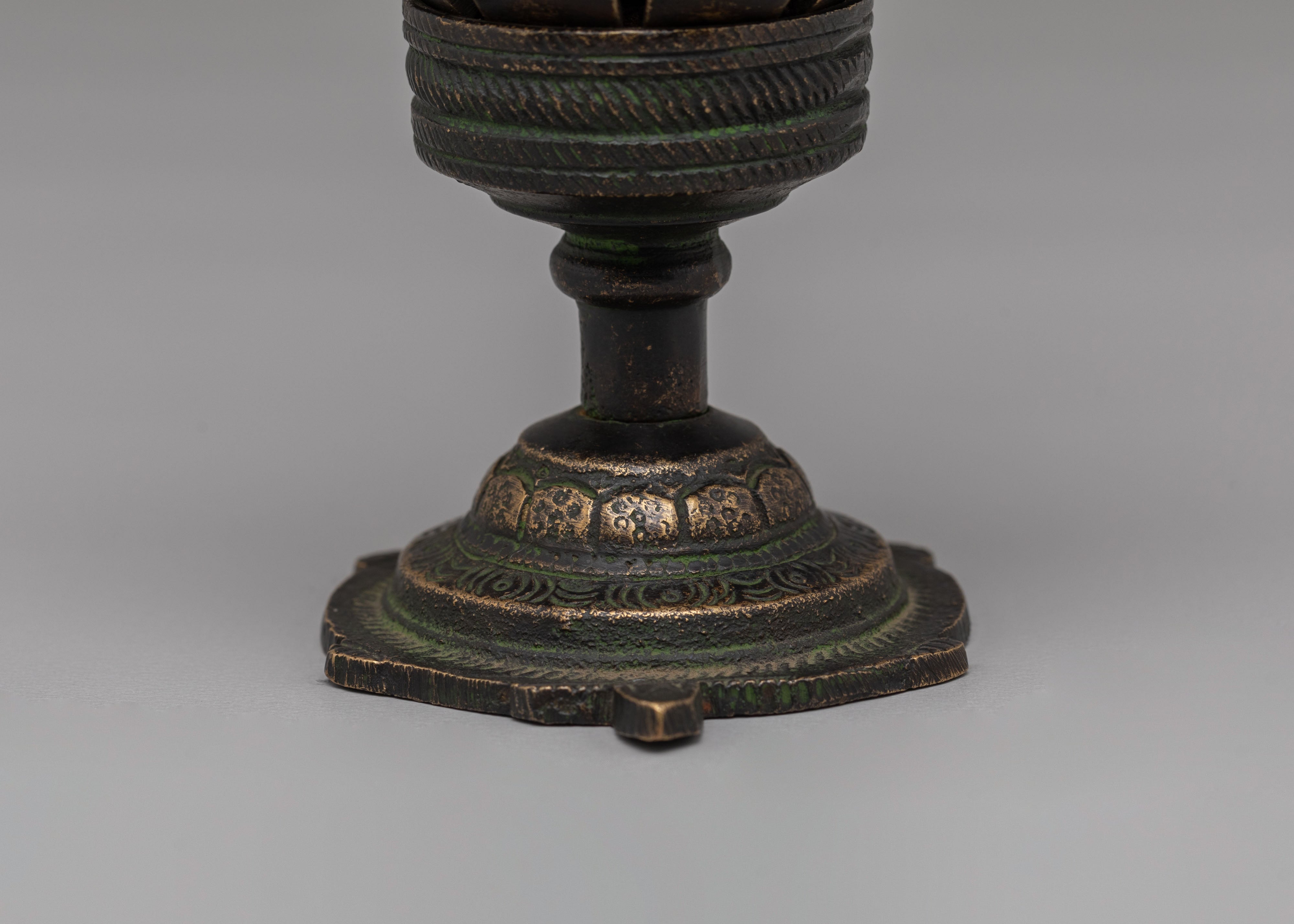 Handcrafted Dzambhala on Lotus | Tibetan Wealth Deity Statue