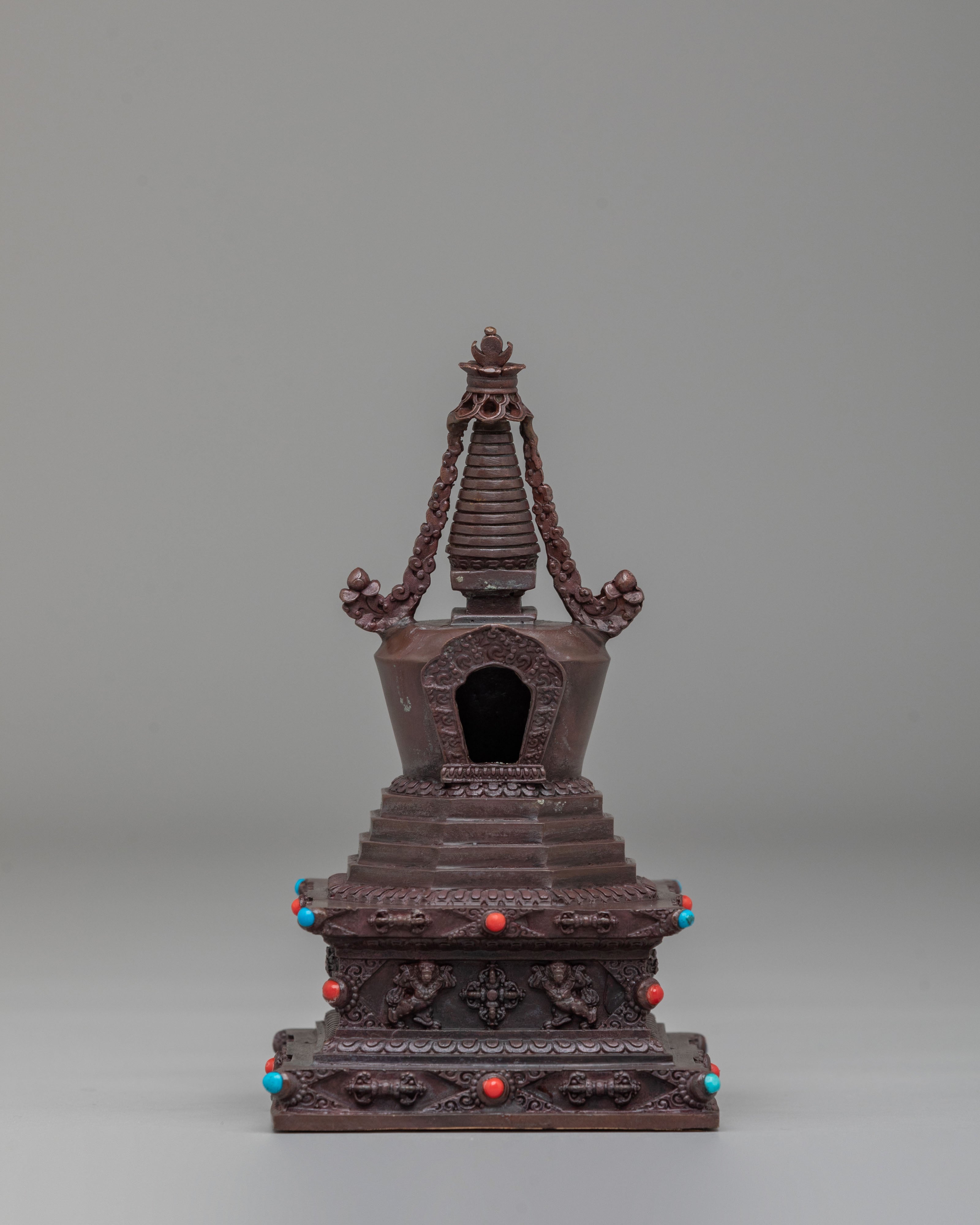 Machine Made Stupa Set | Perfect for Altars Meditation Spaces & Decor