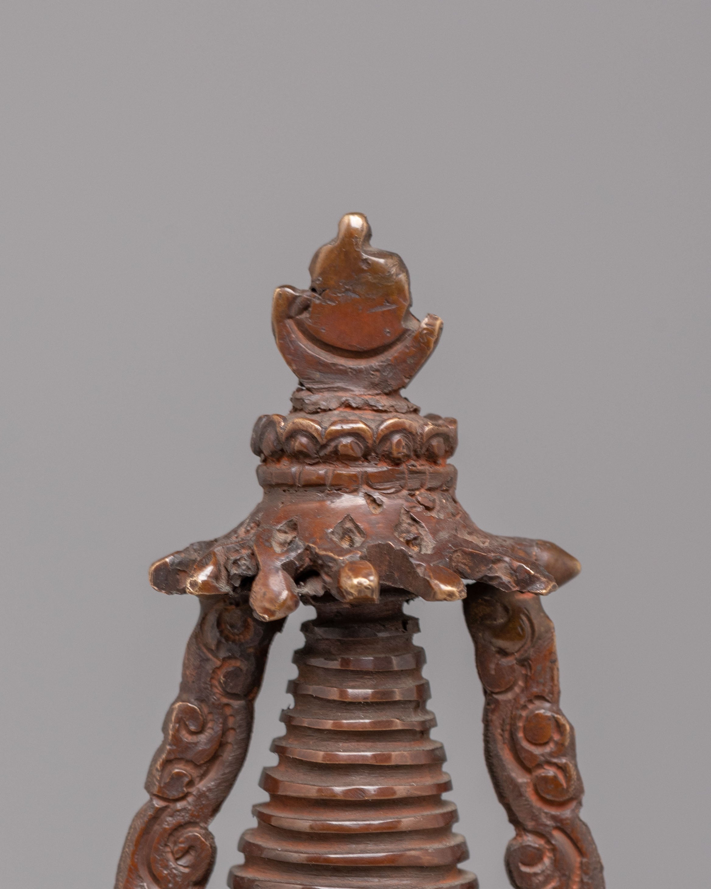 Buddhist Altar Enlightenment Stupa | Handcrafted Copper Stupa