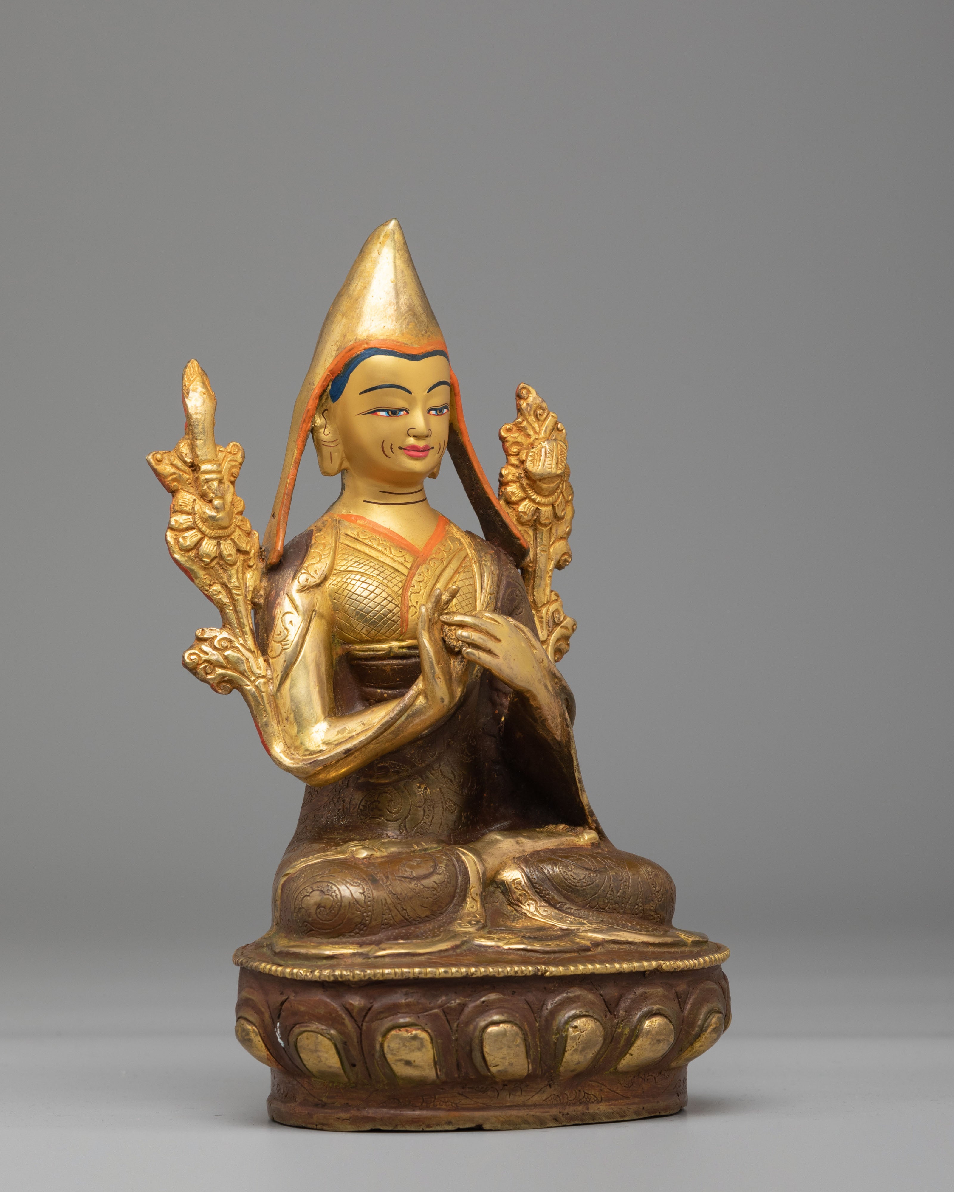 Tibetan Tsongkhapa Deity Statue | Spiritual Decor for Meditation and Enlightenment