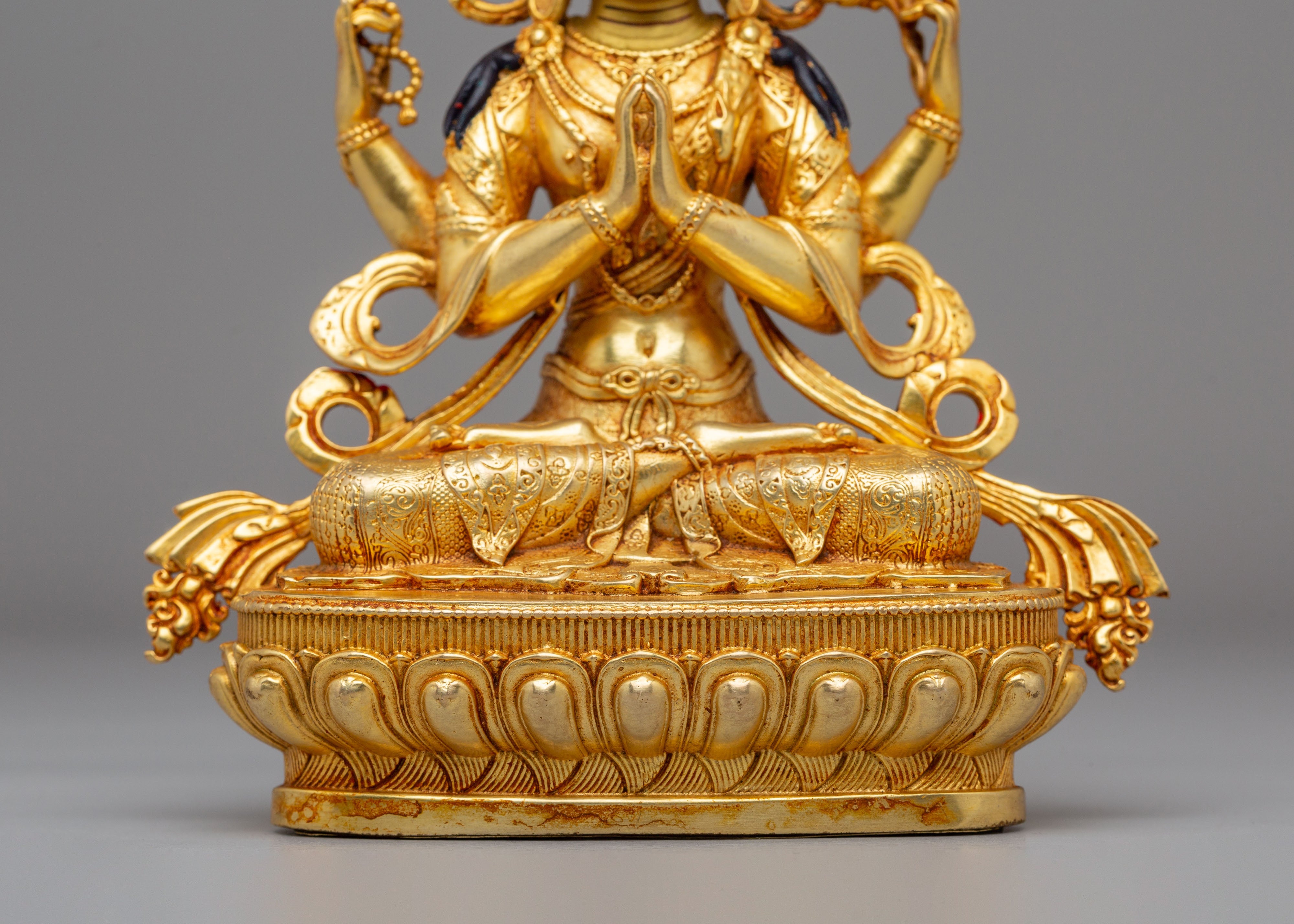 Handmade Chenrezig Buddhist Statue | Compassionate Bodhisattva