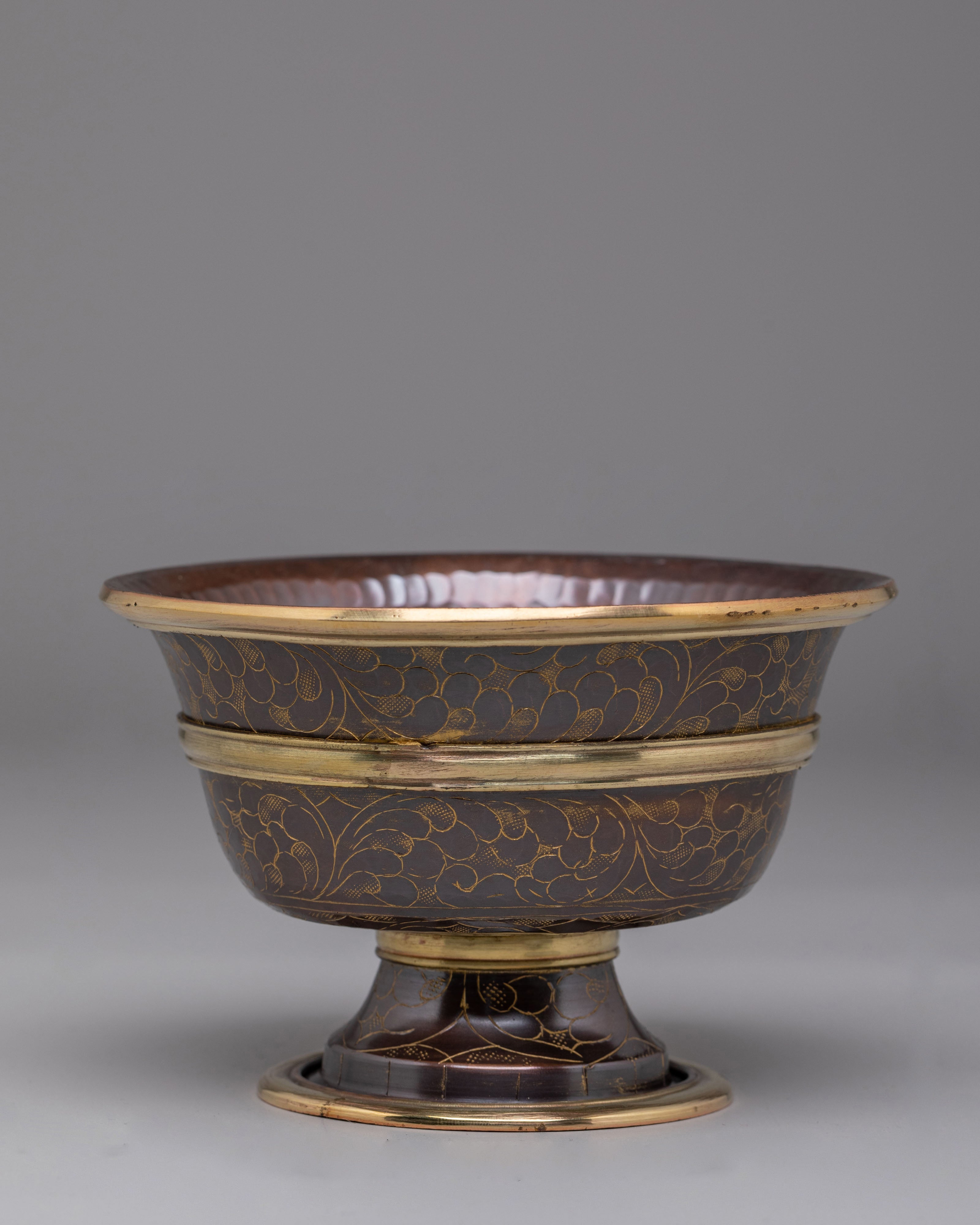 Handmade Offering Bowls Set | Tibetan Ritual Bowls for Meditation